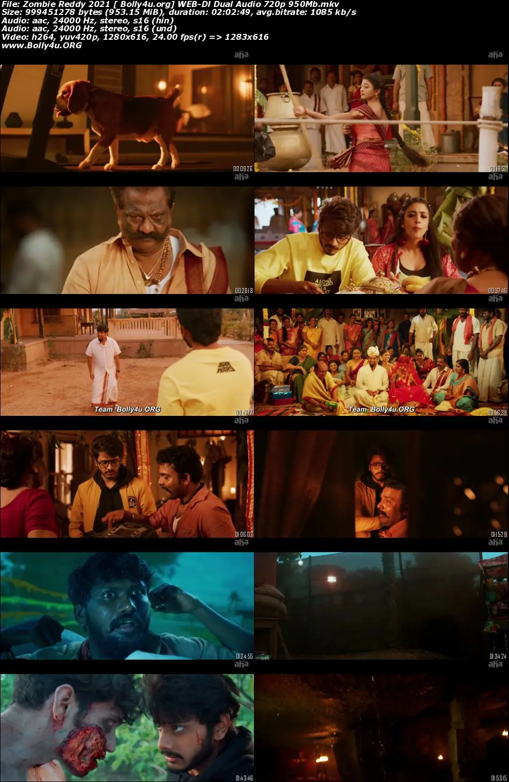 Zombie Reddy 2021 WEB-DL 400Mb Hindi HQ VO Dual Audio 480p Download