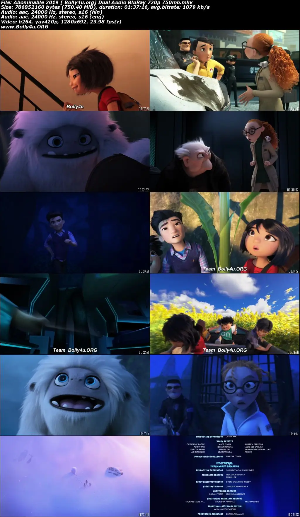 Abominable 2019 BluRay 300Mb Hindi Dual Audio 480p Download