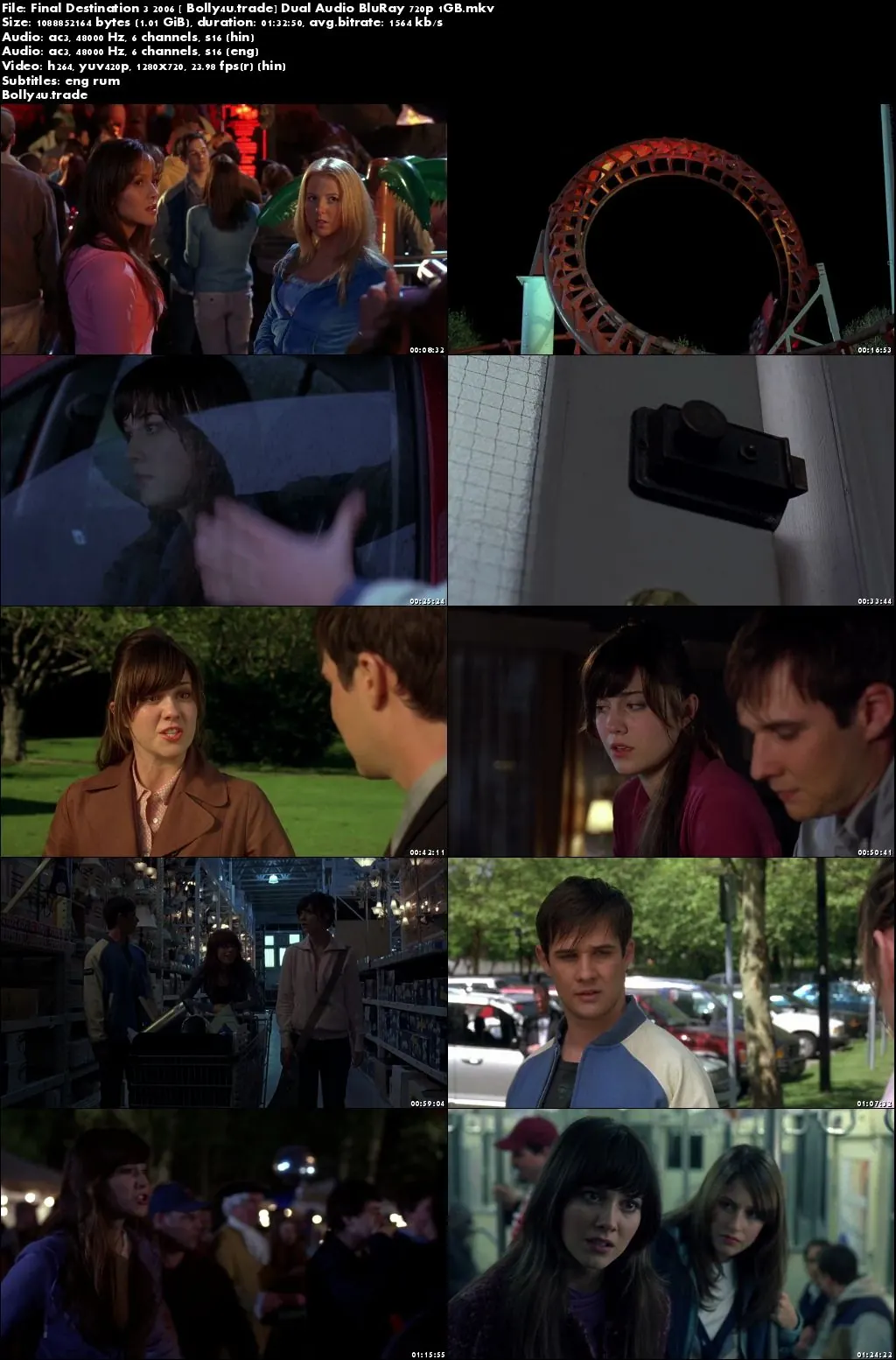 Final Destination 3 2006 BluRay 1GB Hindi Dual Audio 720p Download