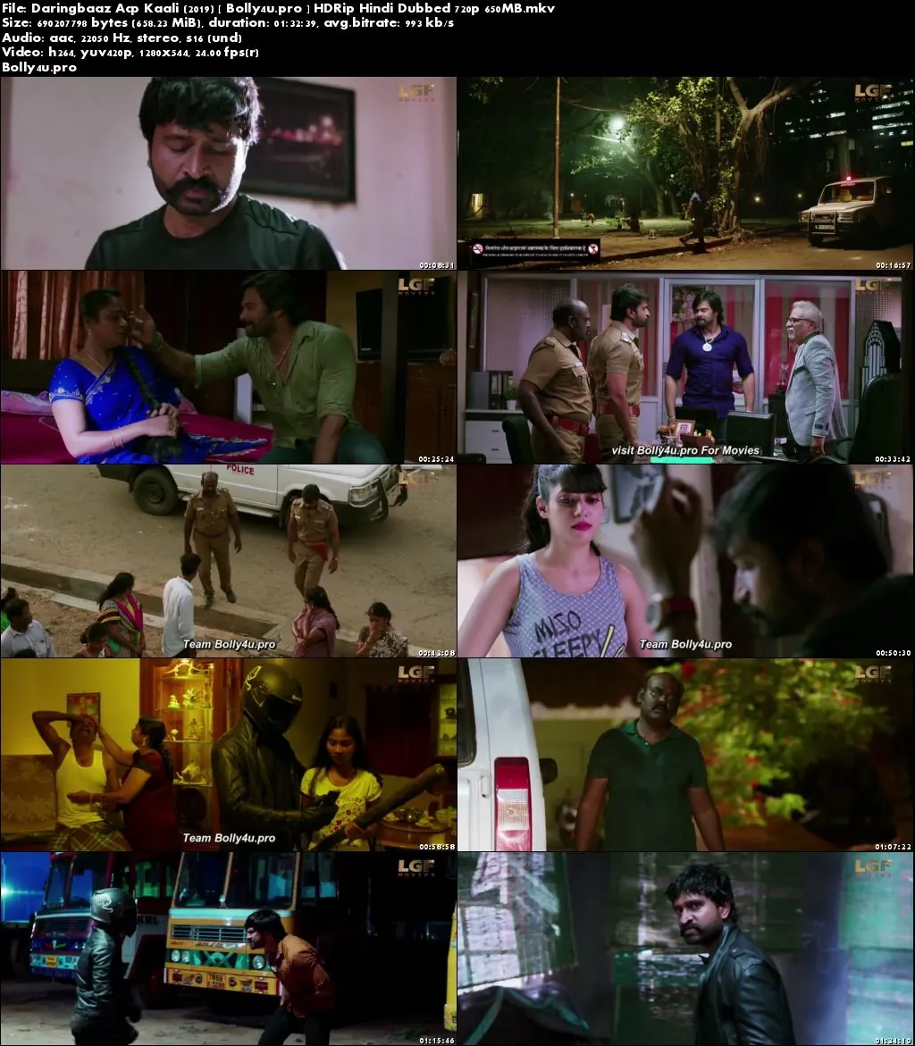 Daringbaaz ACP Kaali 2019 HDRip 650MB Hindi Dubbed 720p Download