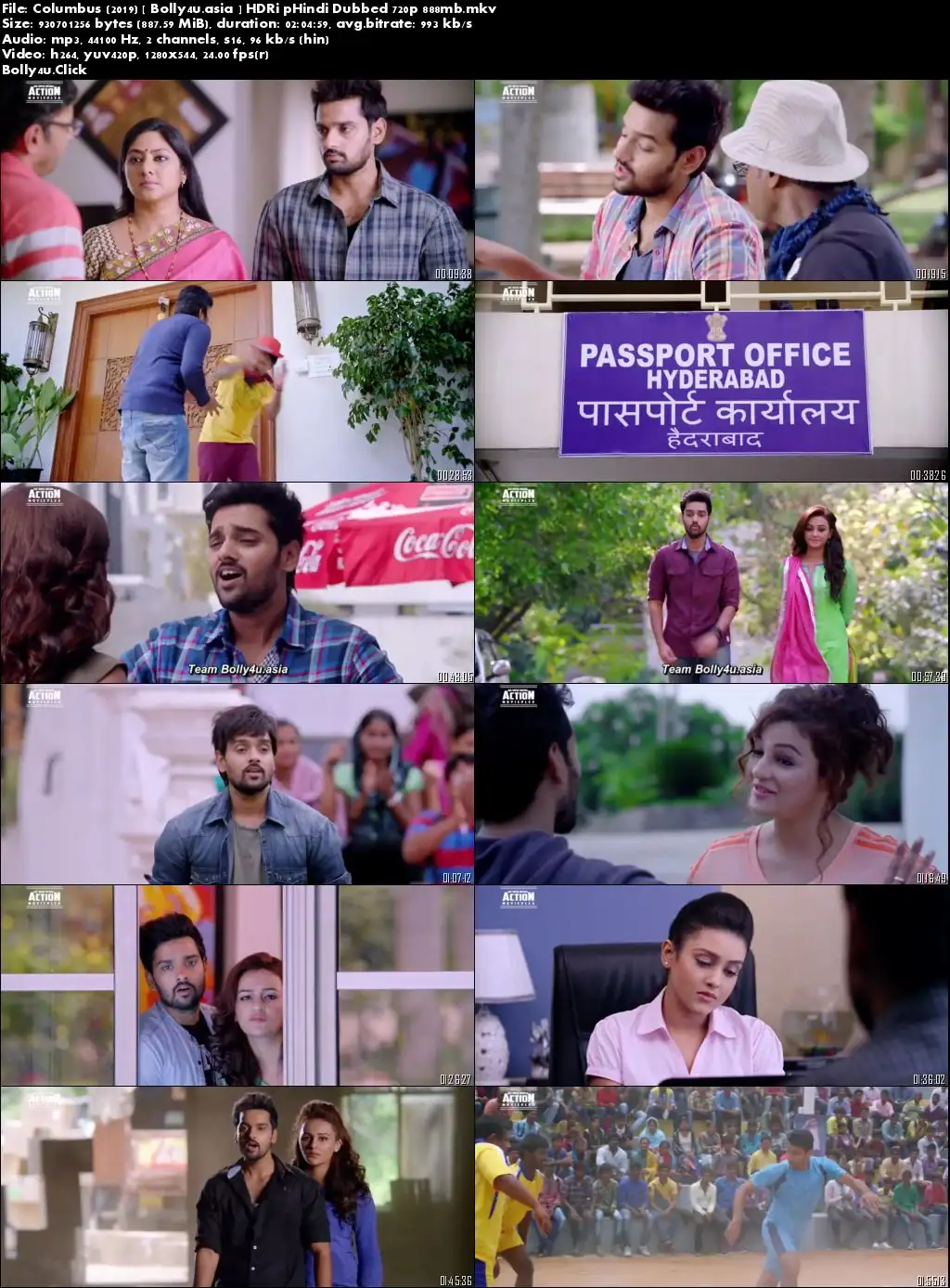 Columbus 2019 HDRip 850MB Hindi Dubbed 720p Download
