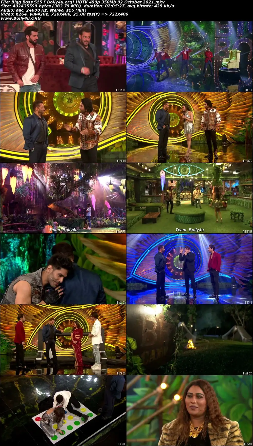 Bigg Boss S15 HDTV 480p 350Mb 02 October 2021 Download
