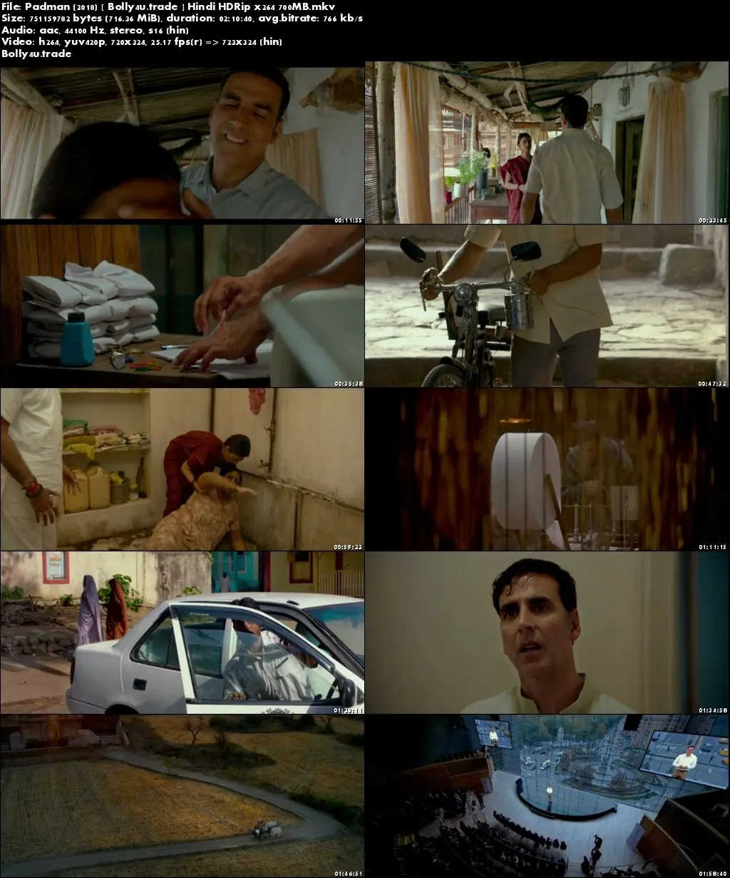Padman 2018 HDRip 350Mb Full Hindi Movie Download 480p