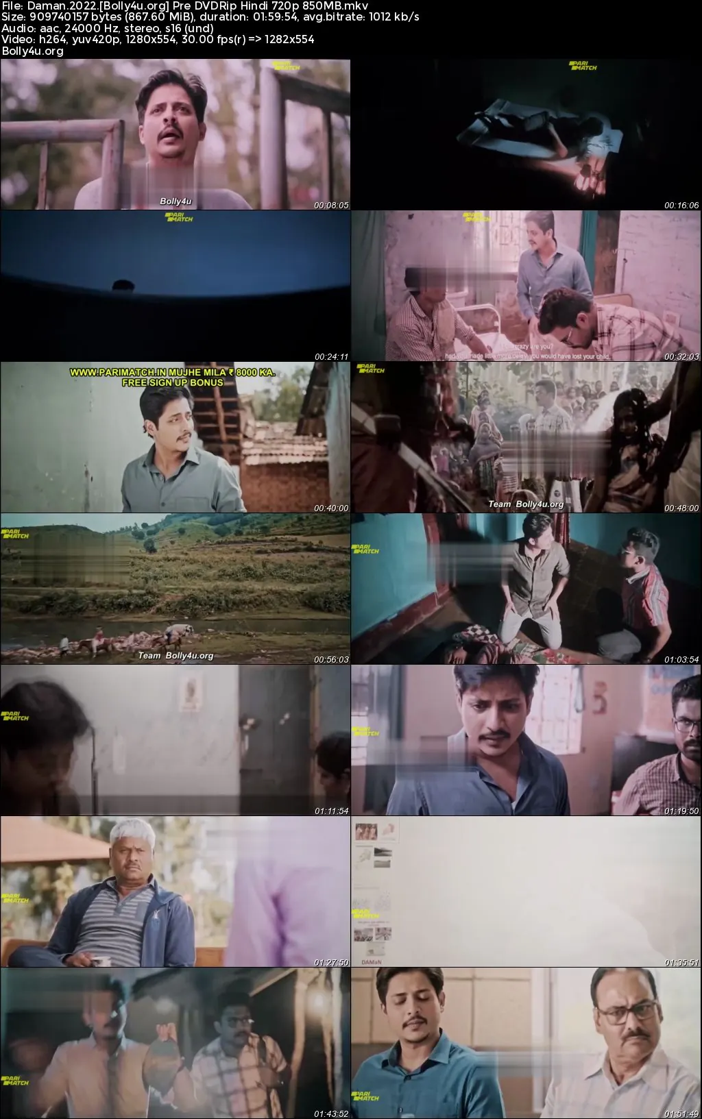 Daman 2022 Pre DVDRip Hindi HQ Dubbed Full Movie Download 1080p  720p  480p
