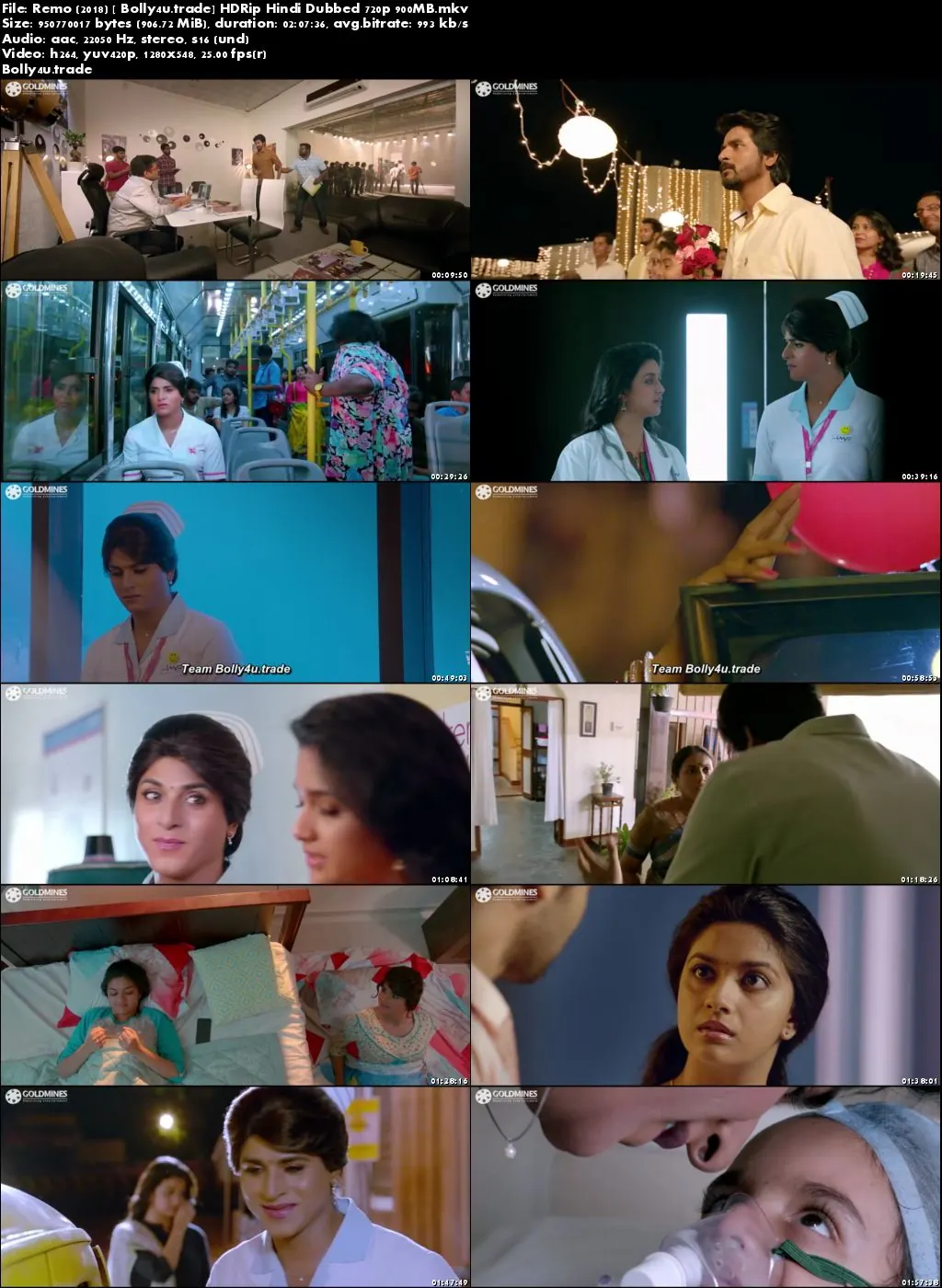 Remo 2018 HDRip 900Mb Full Hindi Dubbed Movie Download 720p