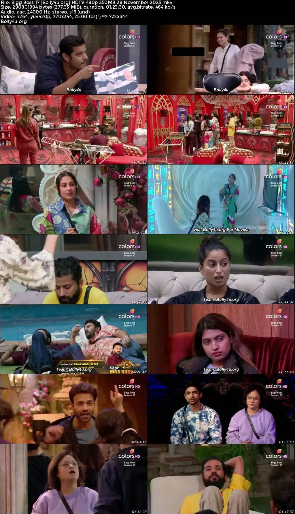 Bigg Boss 17 HDTV 480p 250MB 29 November 2023 Download