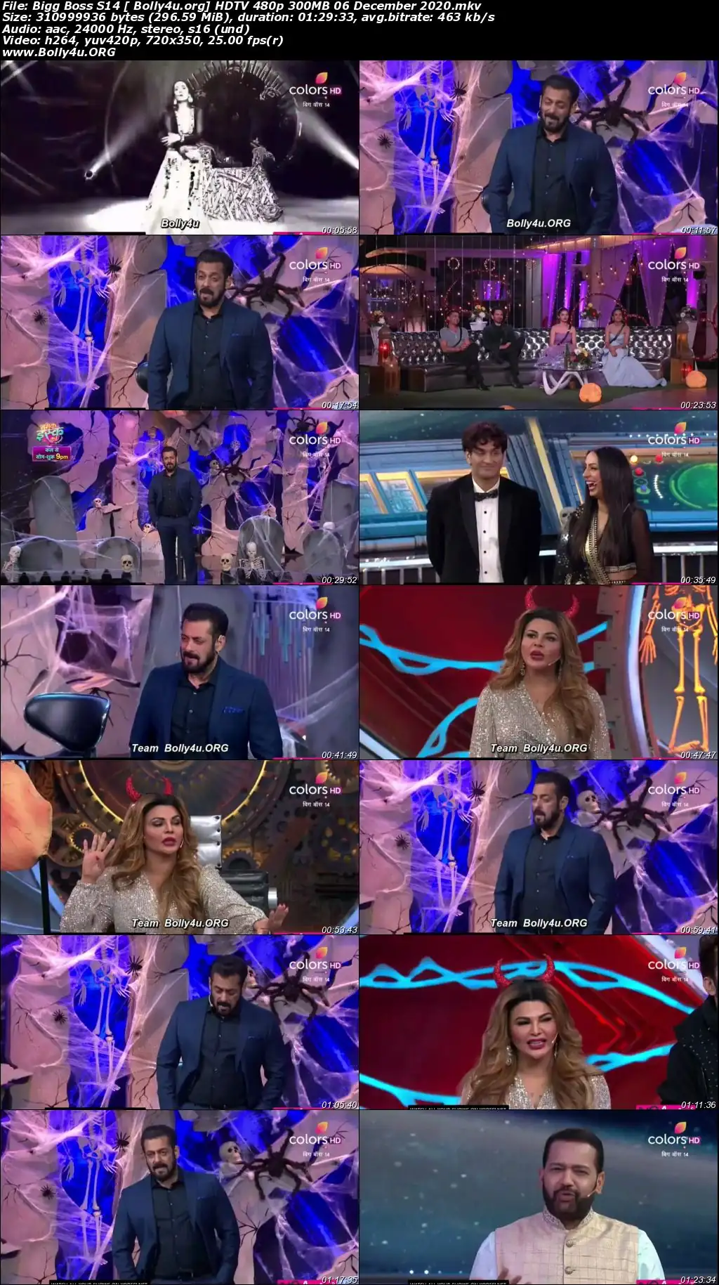Bigg Boss S14 HDTV 480p 300MB 06 December 2020 Download