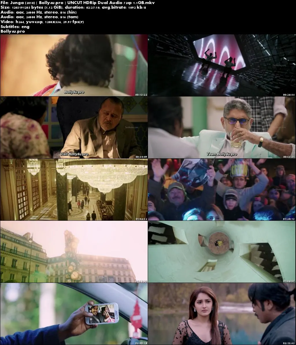 Junga 2018 HDRip 450MB UNCUT Hindi Dual Audio 480p ESub Download