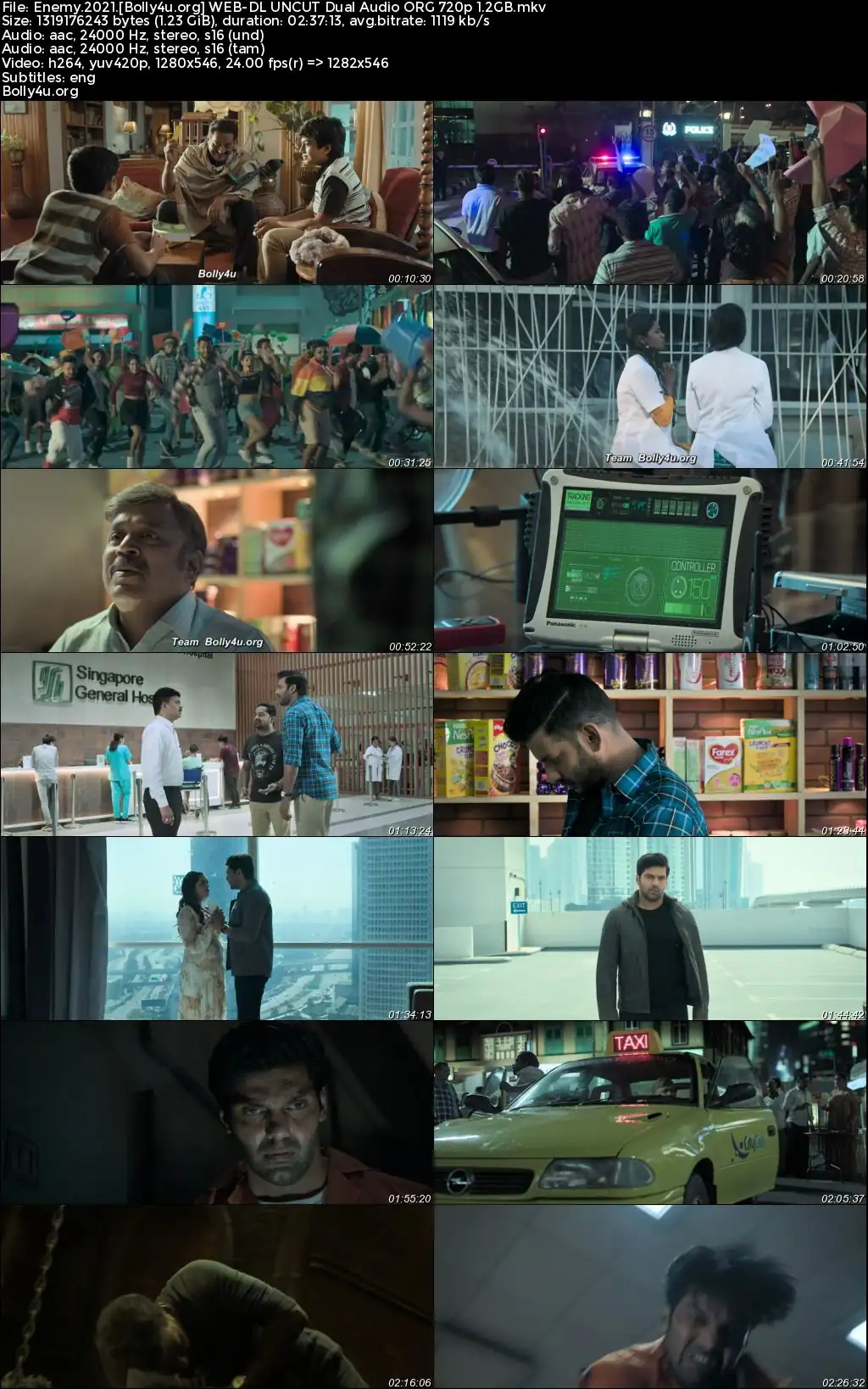Enemy 2021 WEB-DL UNCUT Hindi Dual Audio ORG Full Movie Download 1080p  720p  480p