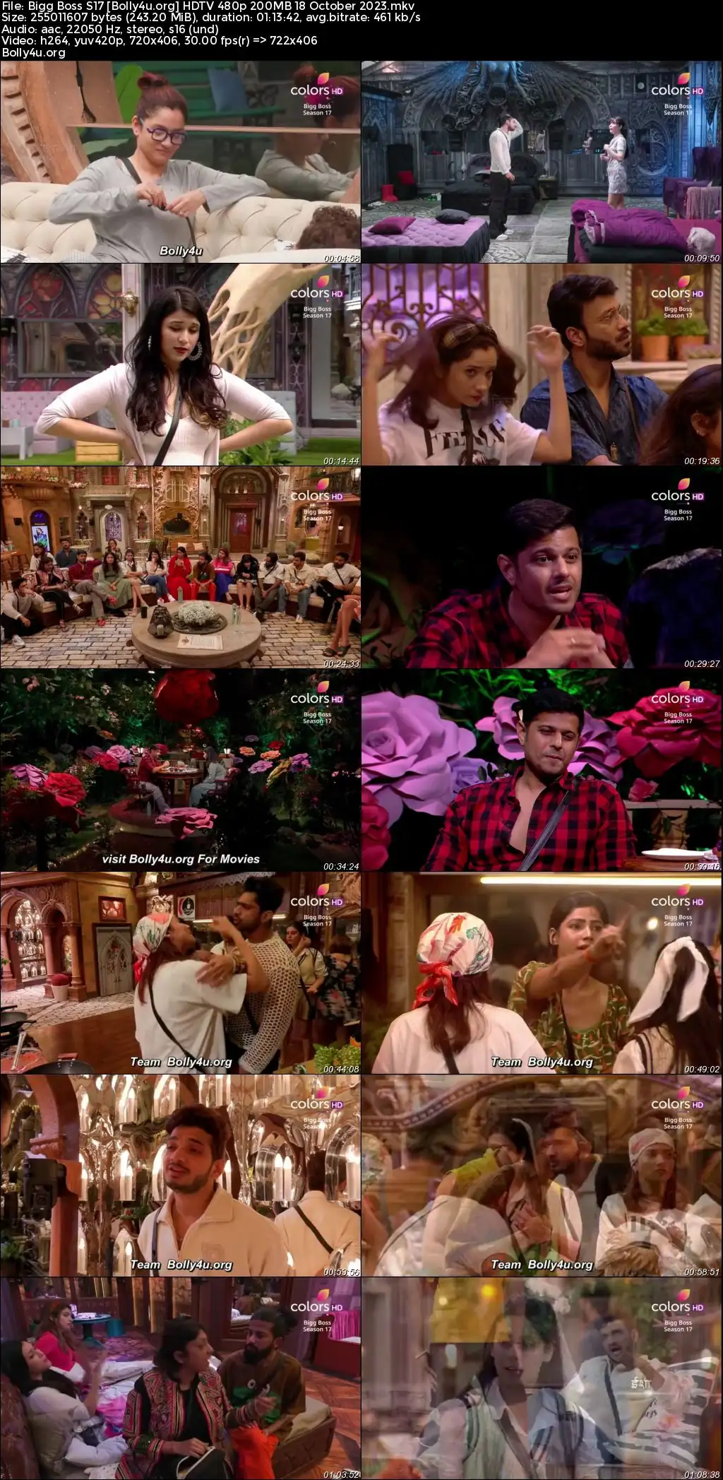 Bigg Boss S17 HDTV 480p 200MB 18 October 2023 Download