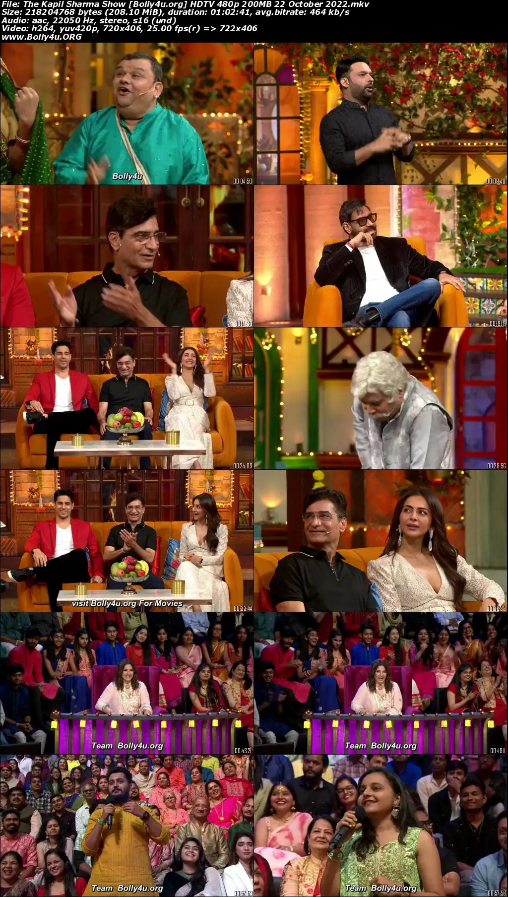 The Kapil Sharma Show HDTV 480p 200MB 22 October 2022 Download