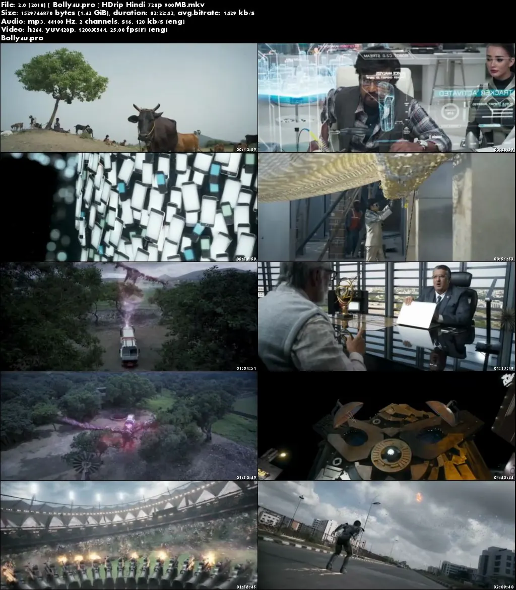2.0 (2018) HDRip 900MB Full Hindi Movie Download 720p