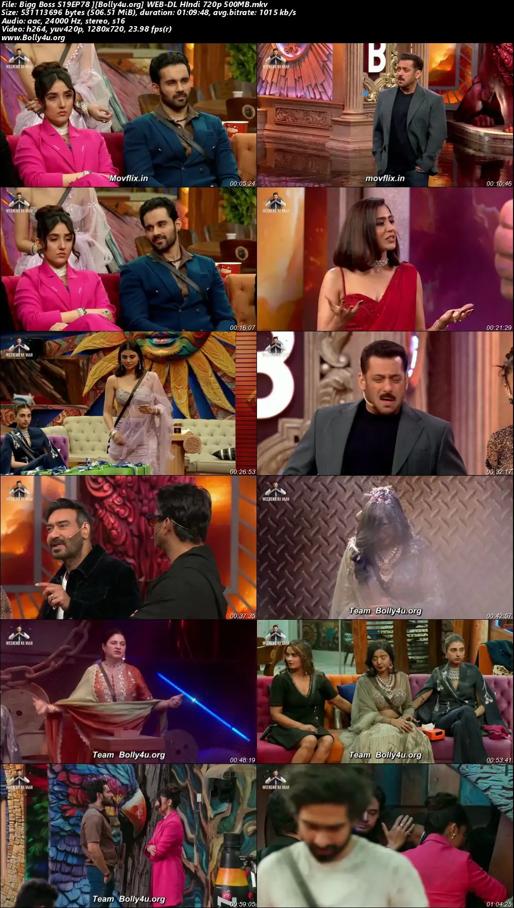 Bigg Boss 2025 WEB-DL Hindi S19EP78 Download 720p  480p