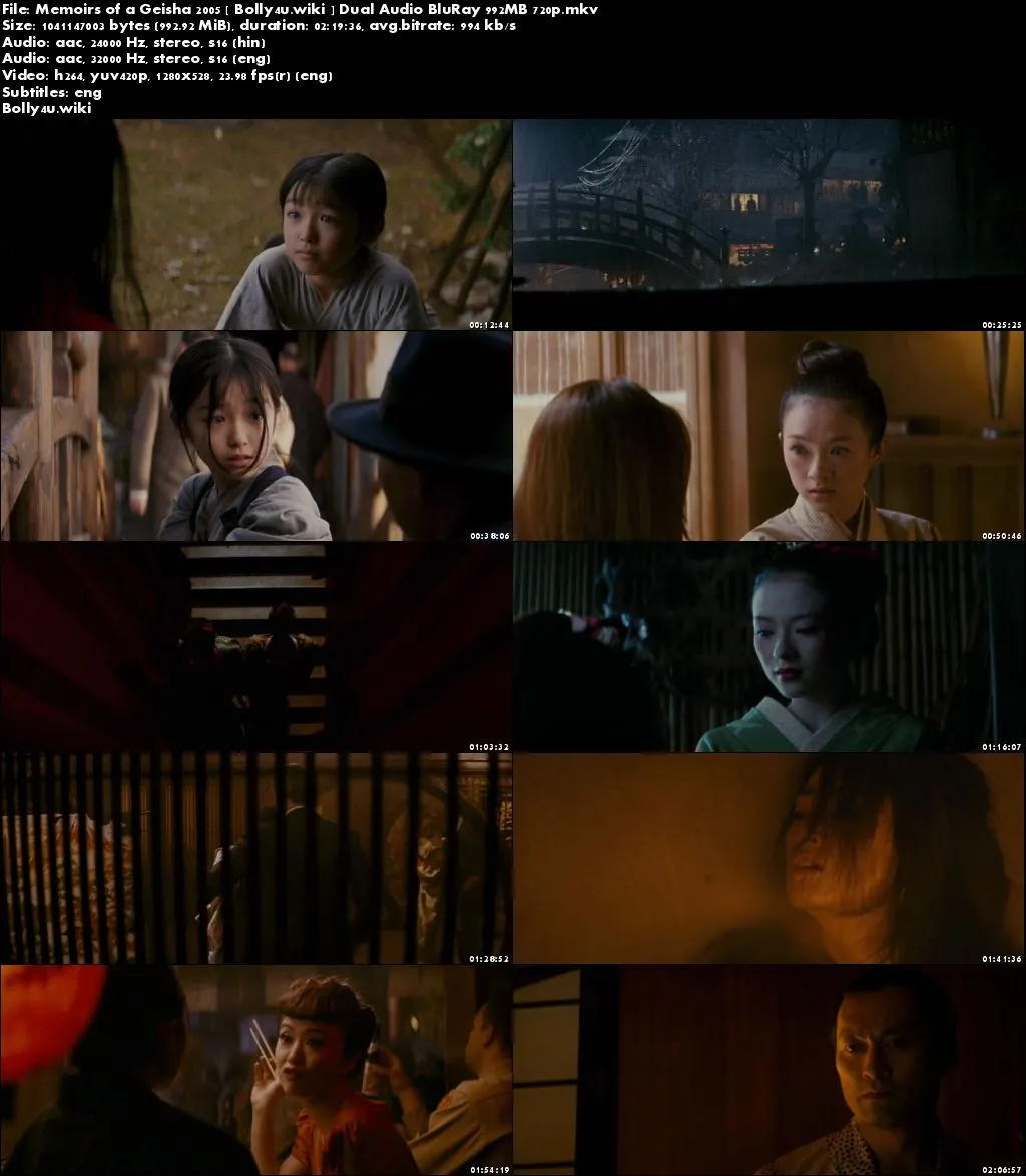 Memoirs of A Geisha 2005 BRRip 950Mb Hindi Dual Audio 720p Download