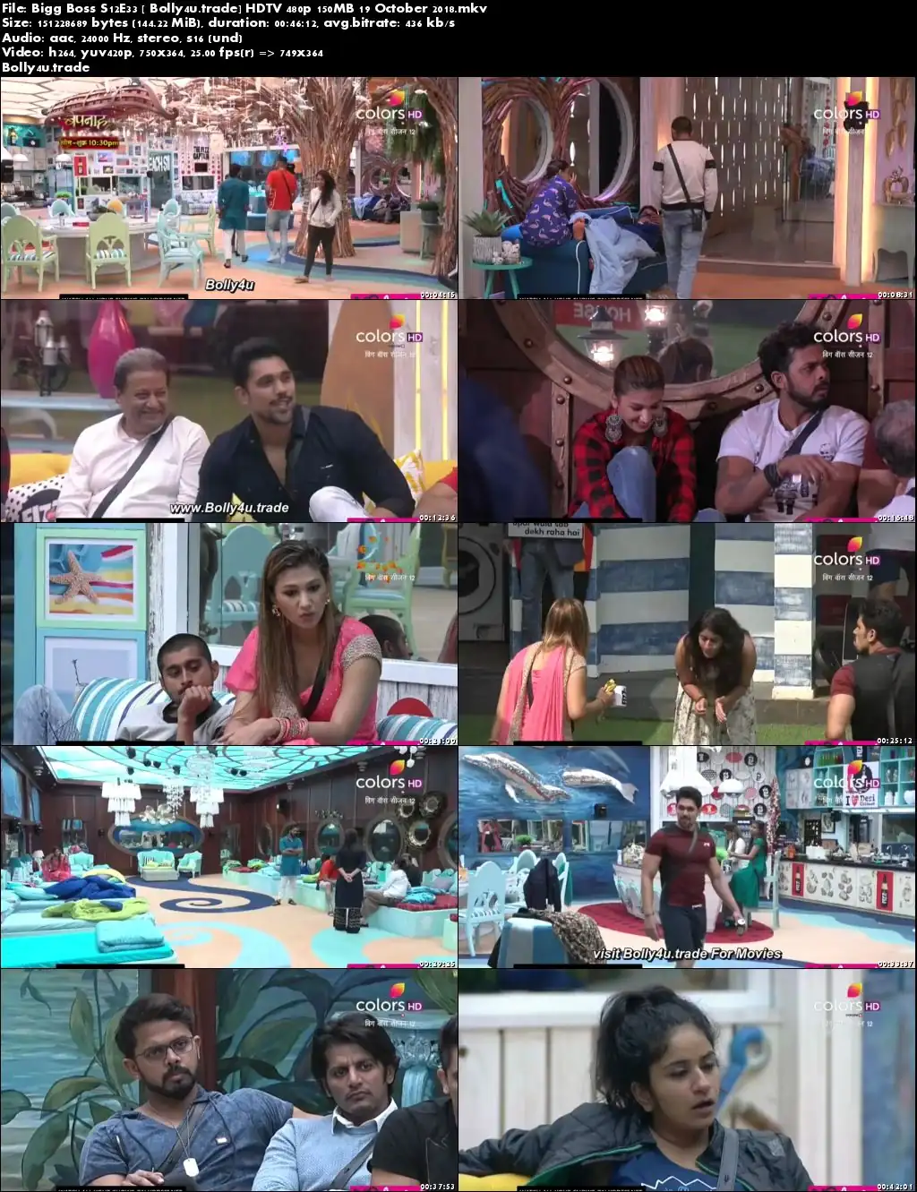Bigg Boss S12E33 HDTV 480p 150MB 19 October 2018 Download Bigg Boss S12E33 HDTV 480p 150MB 19 October 2018 Download