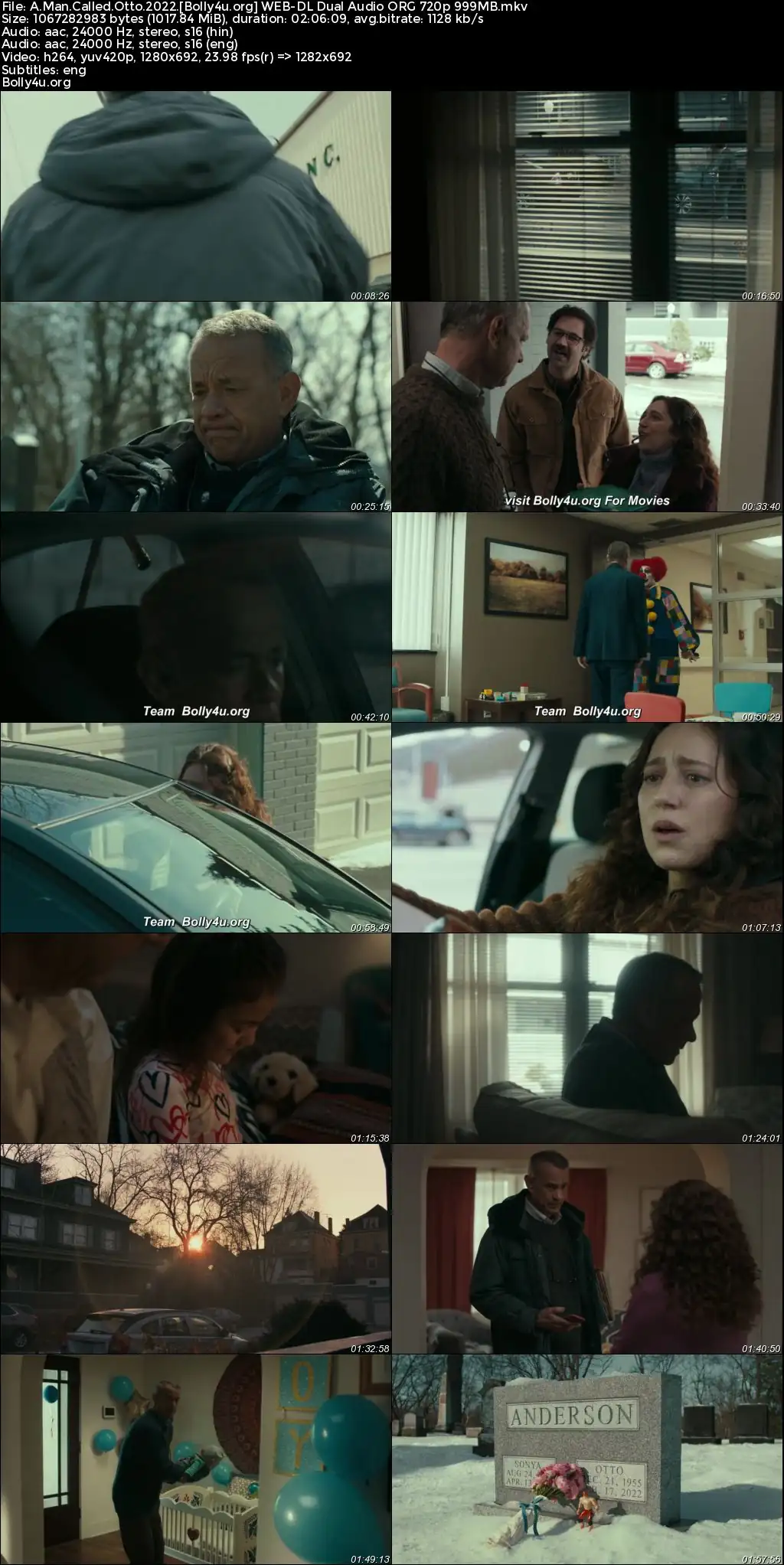 A Man Called Otto 2022 WEB-DL Hindi Dual Audio ORG Full Movie Download 1080p  720p  480p