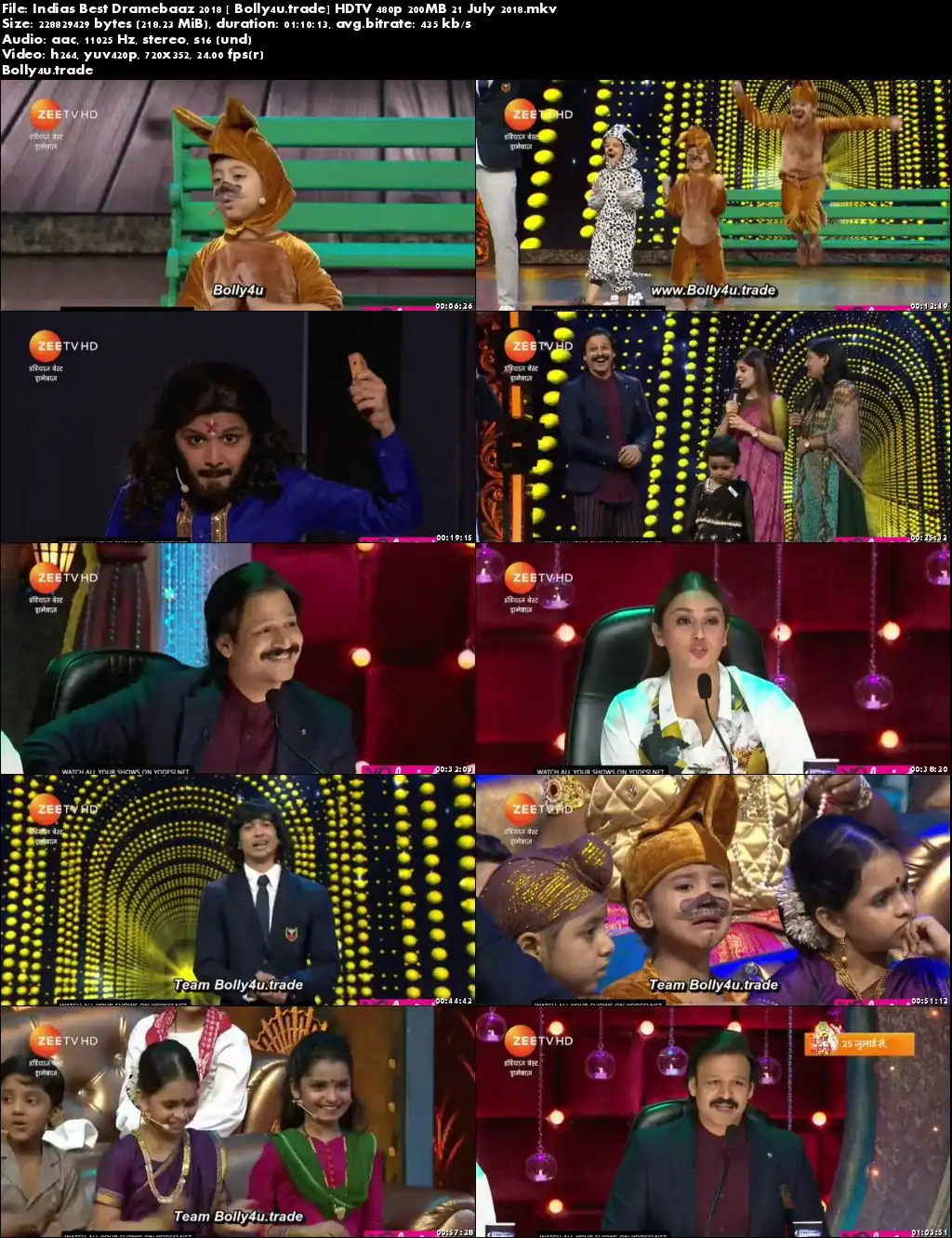 Indias Best Dramebaaz 2018 HDTV 480p 200MB 21 July 2018 Download