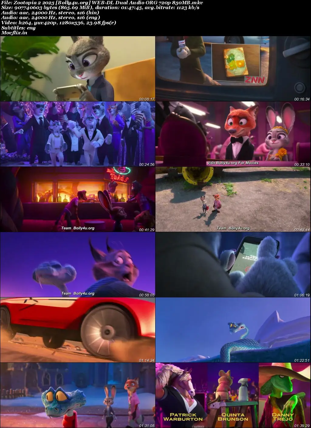 Zootopia 2 2025 WEB-DL Hindi Dual Audio ORG Full Movie Download 1080p  720p  480p