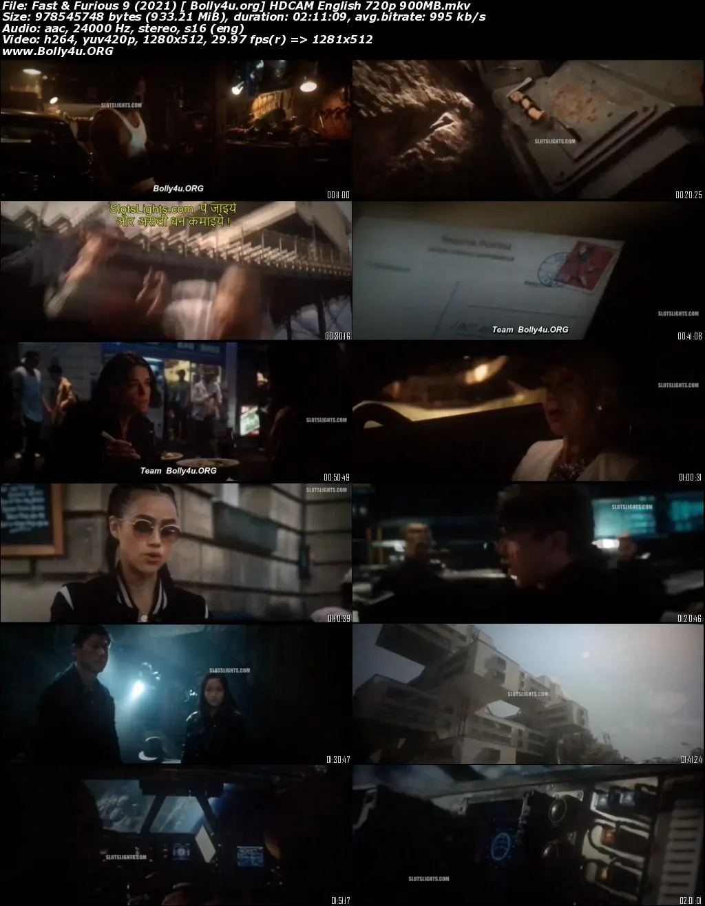 Fast and Furious 9 2021 HDCAM 400Mb English 480p Download