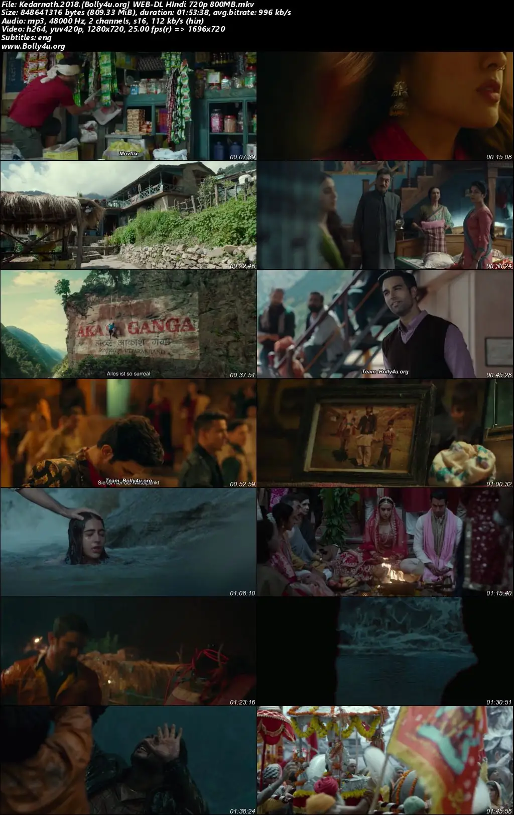 Kedarnath 2018 WEB-DL Hindi Full Movie Download 1080p  720p  480p