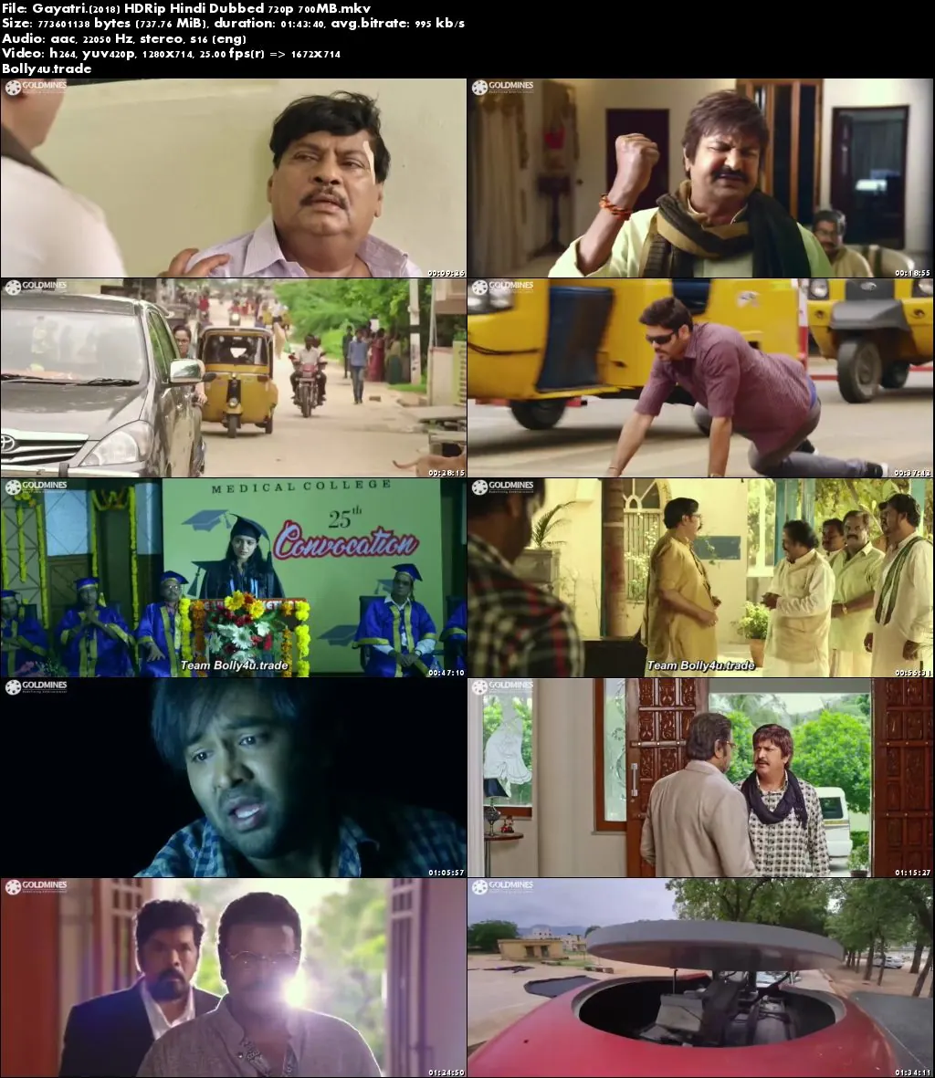Gayatri 2018 HDRip 300MB Full Hindi Dubbed Movie Download 480p