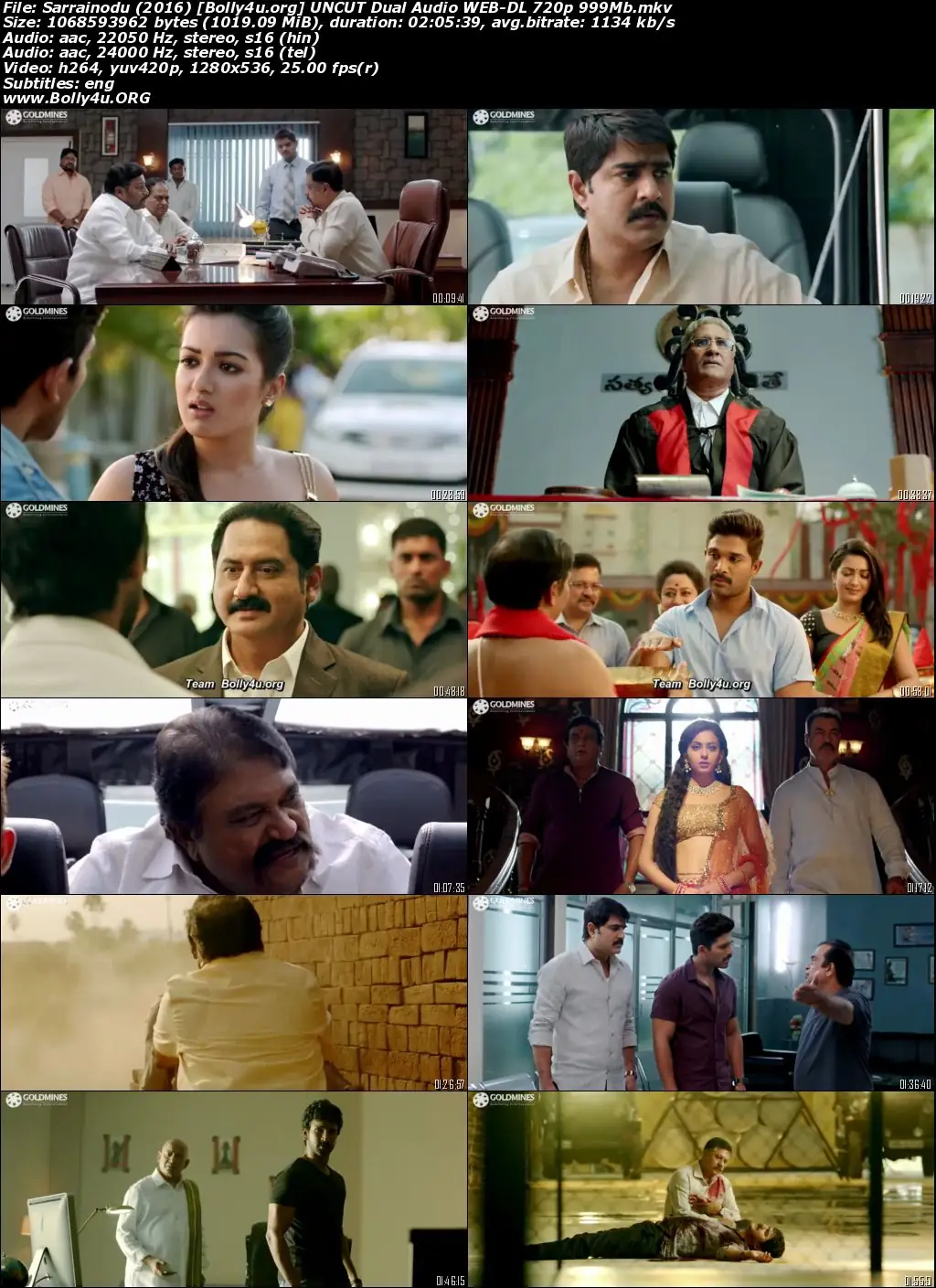 Sarrainodu 2016 Hindi Dual Audio Full Movie Download
