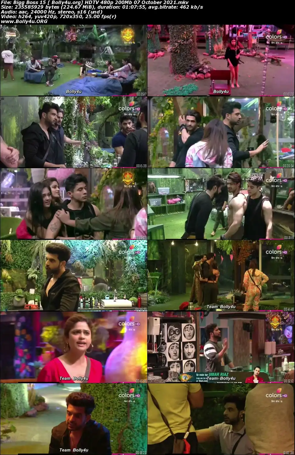 Bigg Boss 15 HDTV 480p 200Mb 07 October 2021 Download