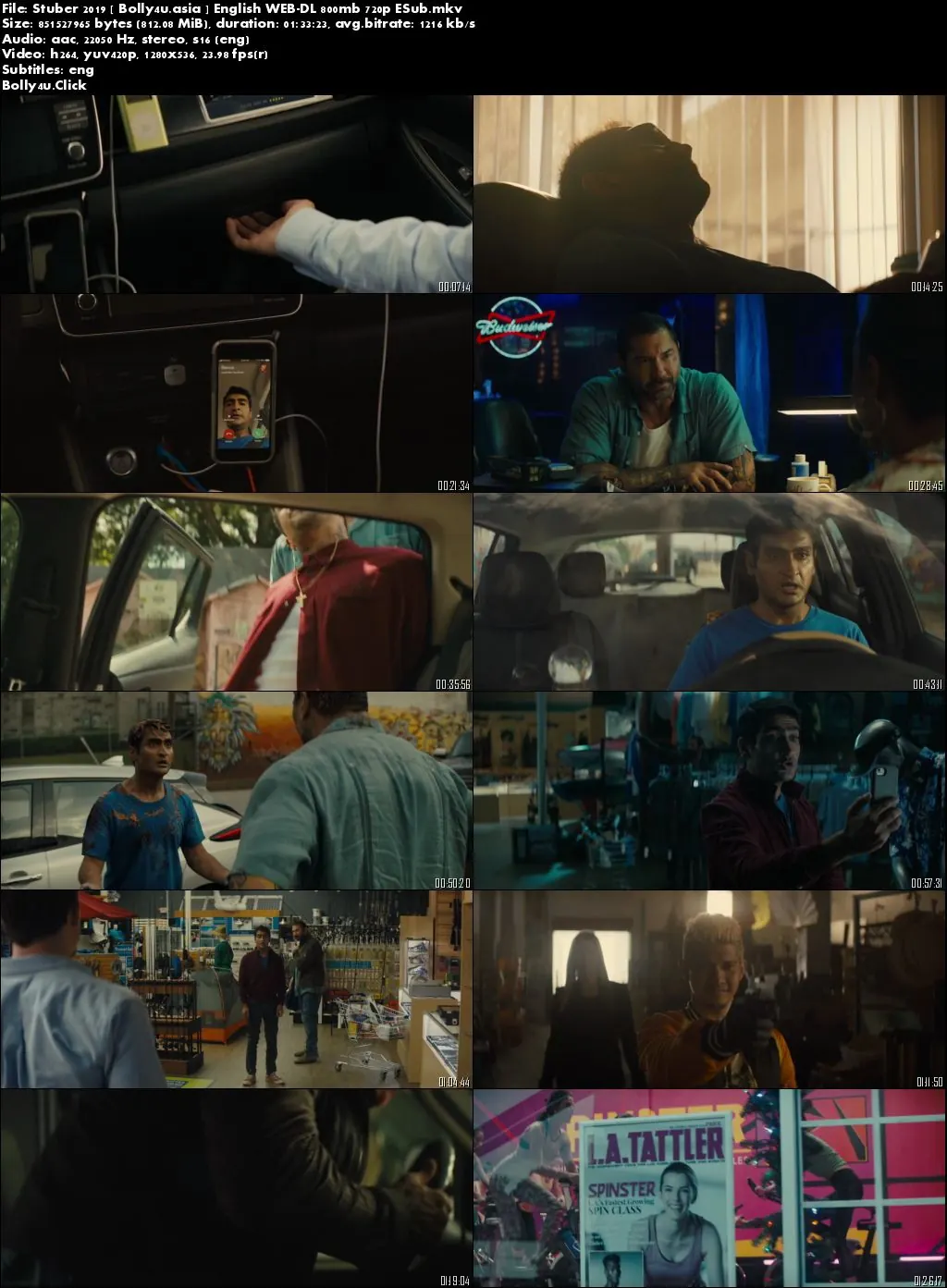 Stuber 2019 WEB-DL 300Mb English 480p ESub Download