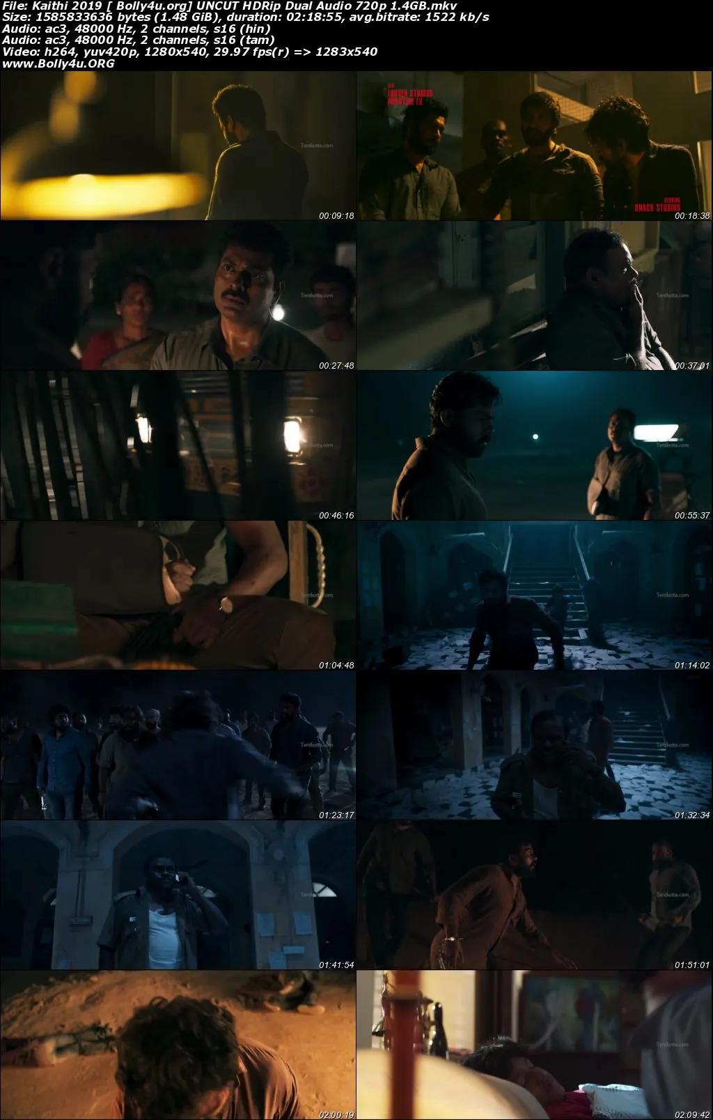 Kaithi 2019 HDRip 1.4GB UNCUT Hindi Dual Audio 720p Download