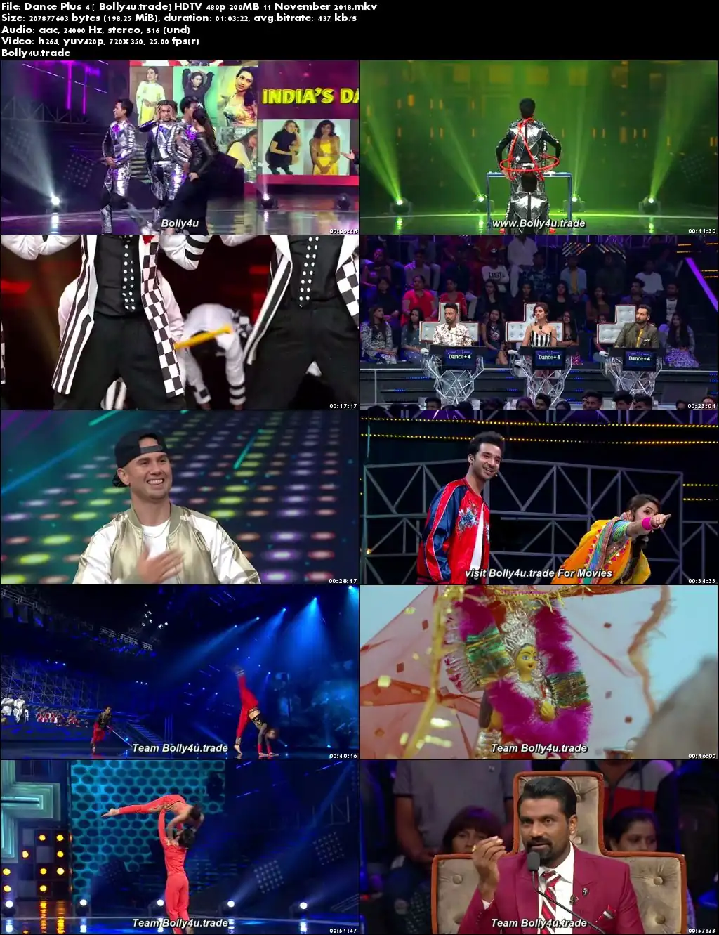 Dance Plus Season 4 HDTV 480p 200MB 11 November 2018 Download