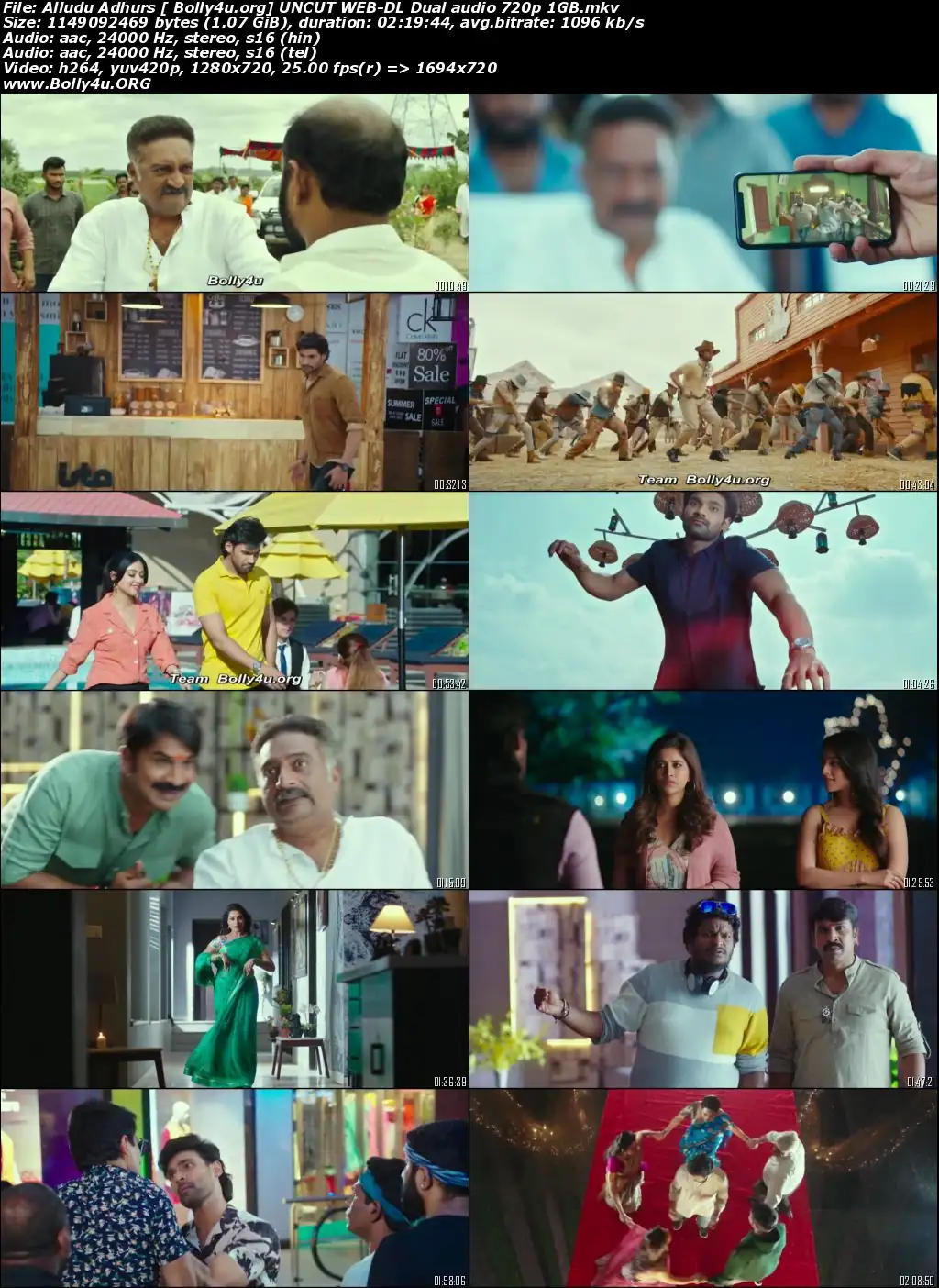 Alludu Adhurs 2021 WEB-DL UNCUT Hindi Dual Audio 720p 480p Download