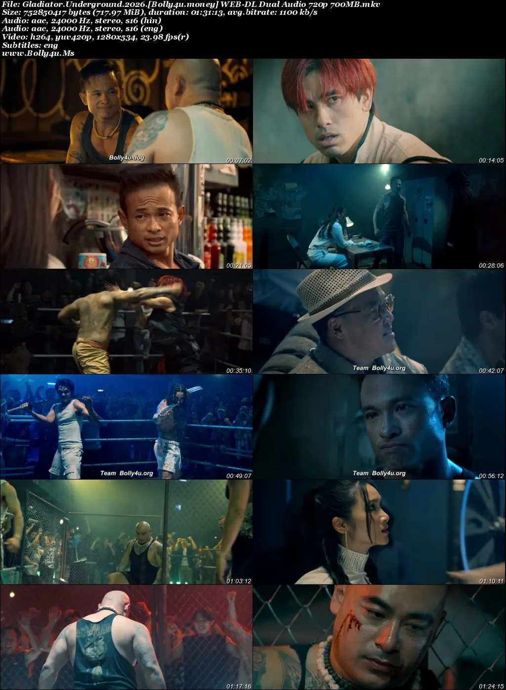 Gladiator Underground 2026 WEB-DL Hindi Dual Audio ORG Full Movie Download 1080p  720p  480p
