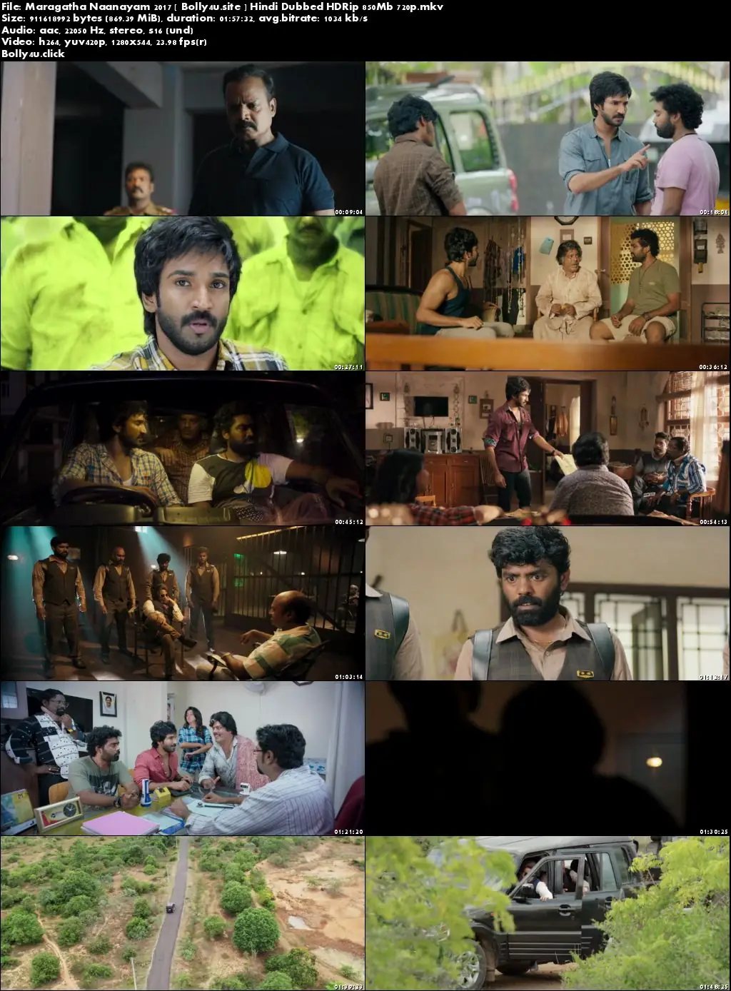 Maragatha Naanayam 2017 HDRip 800MB Hindi Dubbed 720p Download