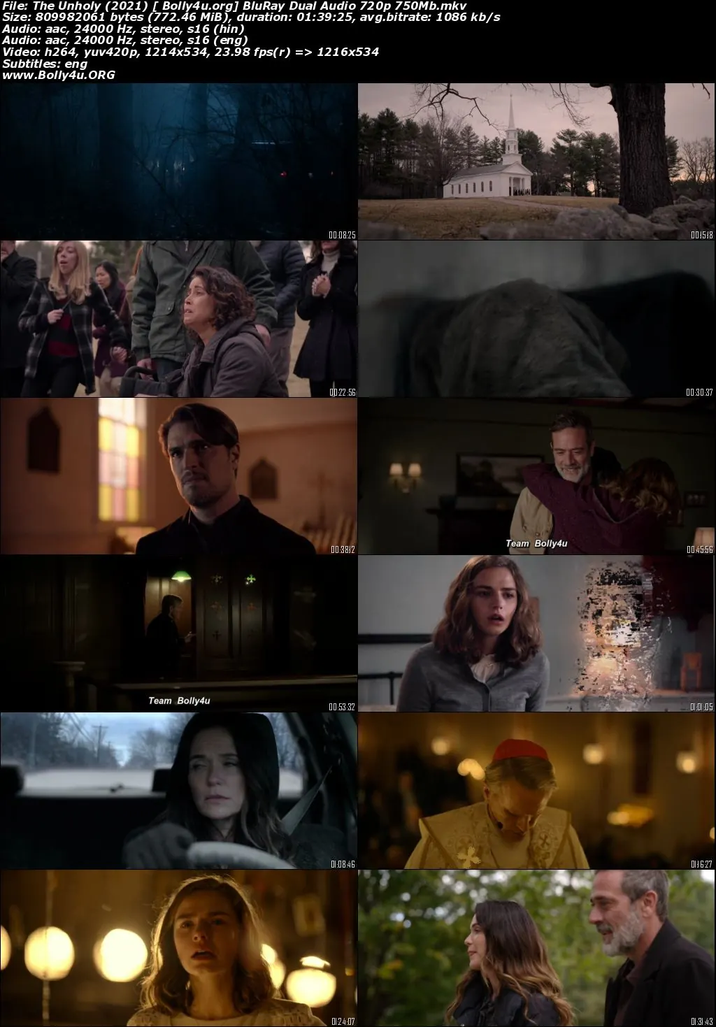 The Unholy 2021 BluRay 750Mb Hindi Dual Audio 720p Download
