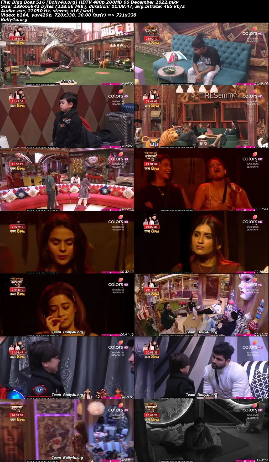 Bigg Boss S16 HDTV 480p 200MB 06 December 2022 Download