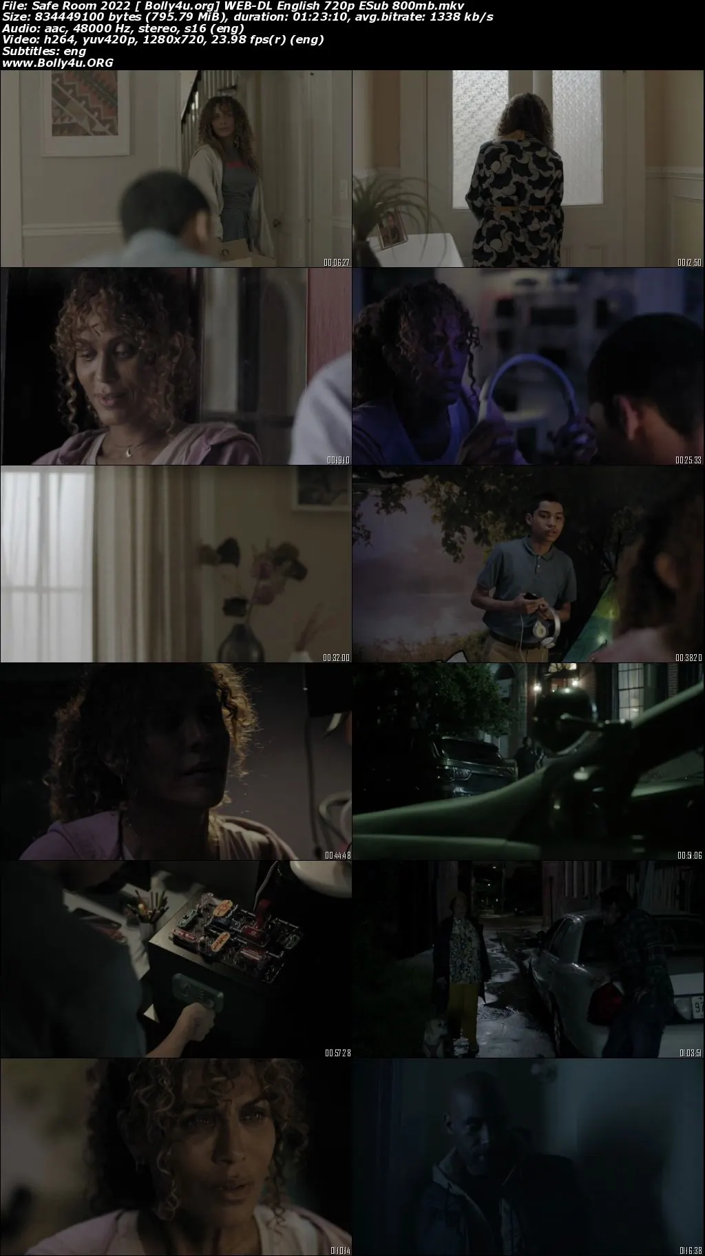 Safe Room 2022 WEB-DL 800Mb English 720p ESub Download