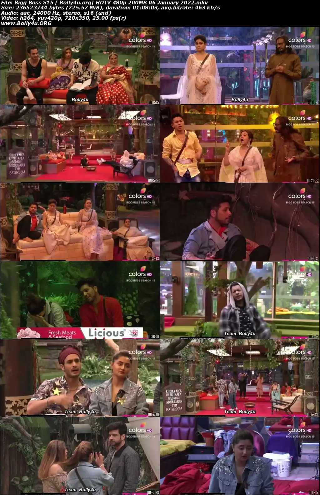 Bigg Boss S15 HDTV 480p 200MB 06 January 2022 Download Bigg Boss S15 HDTV 480p 200MB 06 January 2022 Download