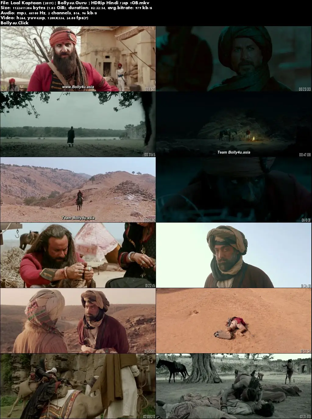 Laal Kaptaan 2019 HDRip 1Gb Full Hindi Movie Download 720p