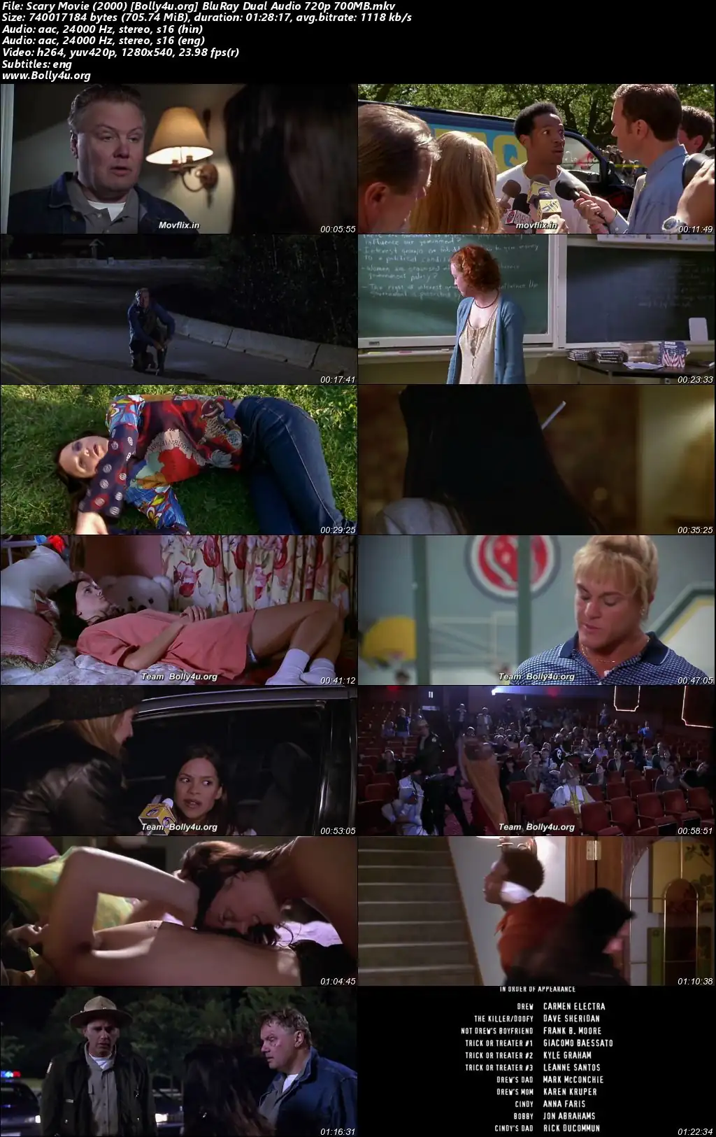 Scary Movie 2000 BluRay Hindi Dual Audio ORG Full Movie Download 1080p  720p  480p