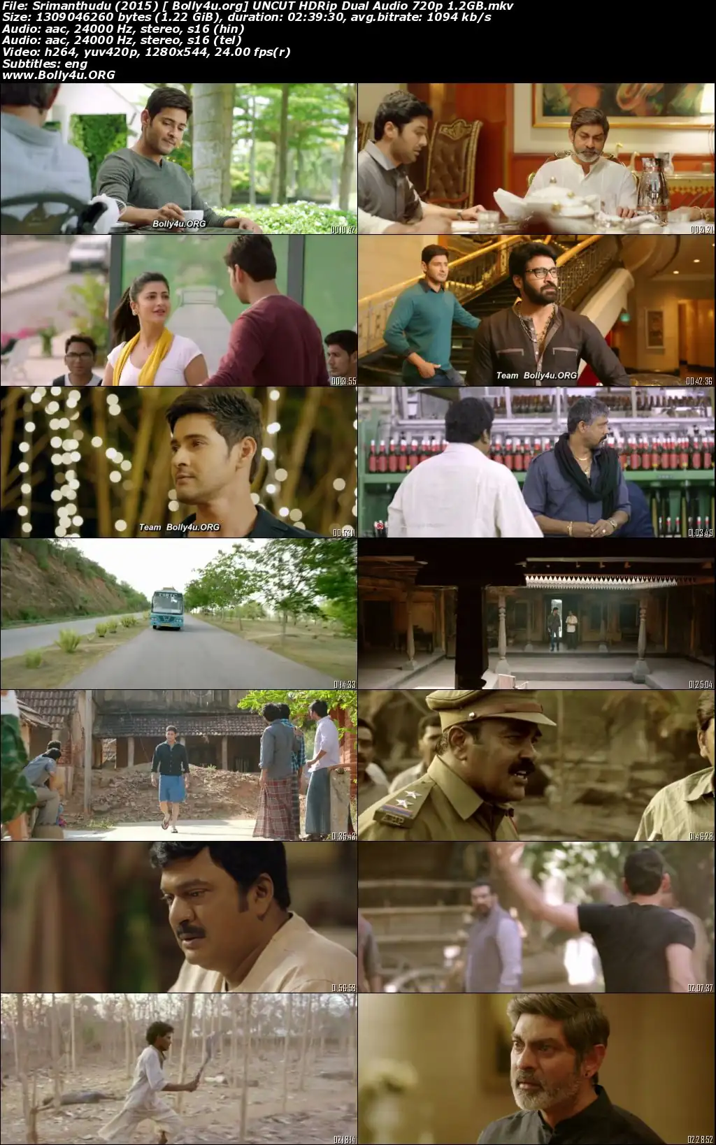 Srimanthudu 2015 HDRip UNCUT Hindi Dual Audio 720p Download
