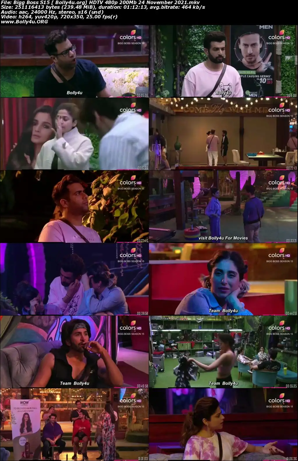 Bigg Boss S15 HDTV 480p 200Mb 24 November 2021 Download Bigg Boss S15 HDTV 480p 200Mb 24 November 2021 Download