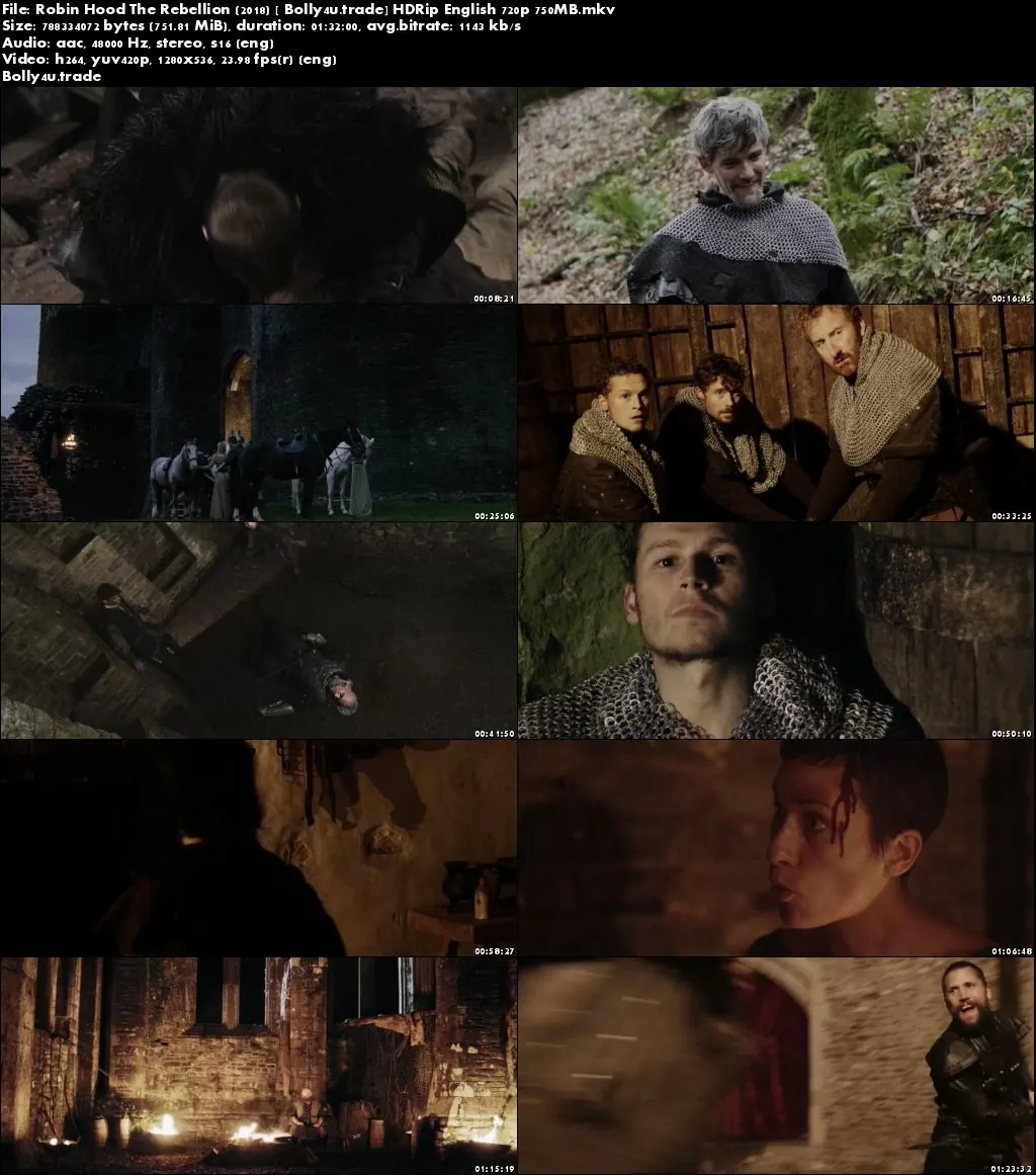 Robin Hood The Rebellion 2018 HDRip 750MB English 720p Download