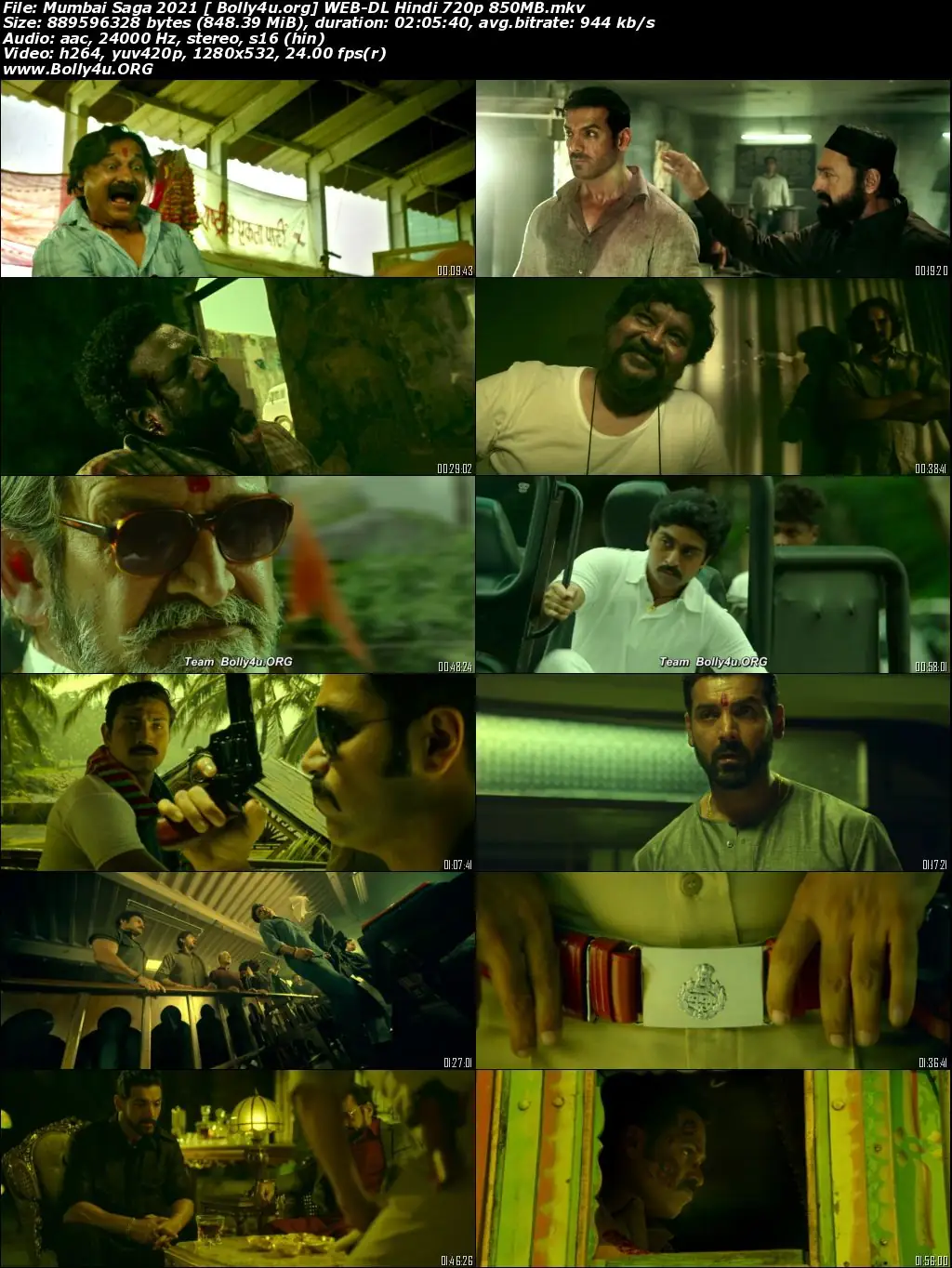 Mumbai Saga 2021 WEB-DL 850MB Hindi Movie Download 720p