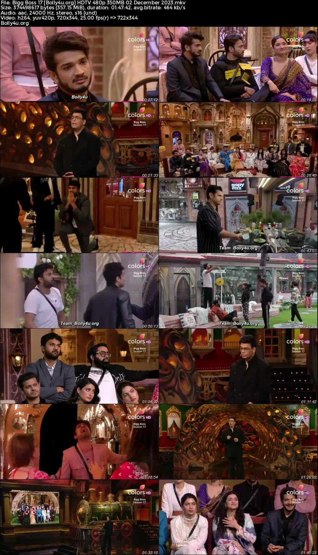 Bigg Boss 17 HDTV 480p 300MB 02 December 2023 Download