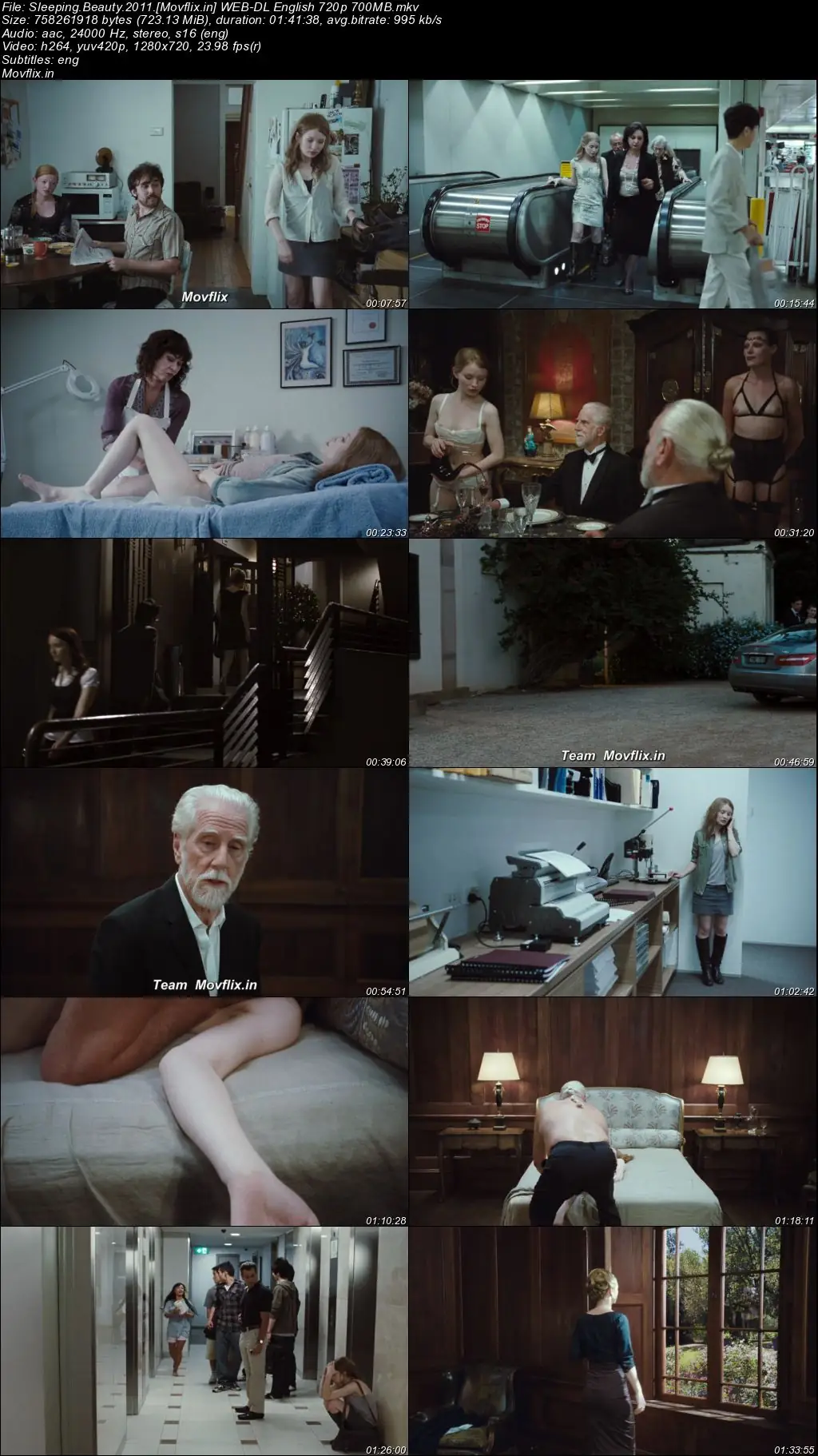  Sleeping Beauty 2011 BluRay English Full Movie Download 1080p  720p  480p