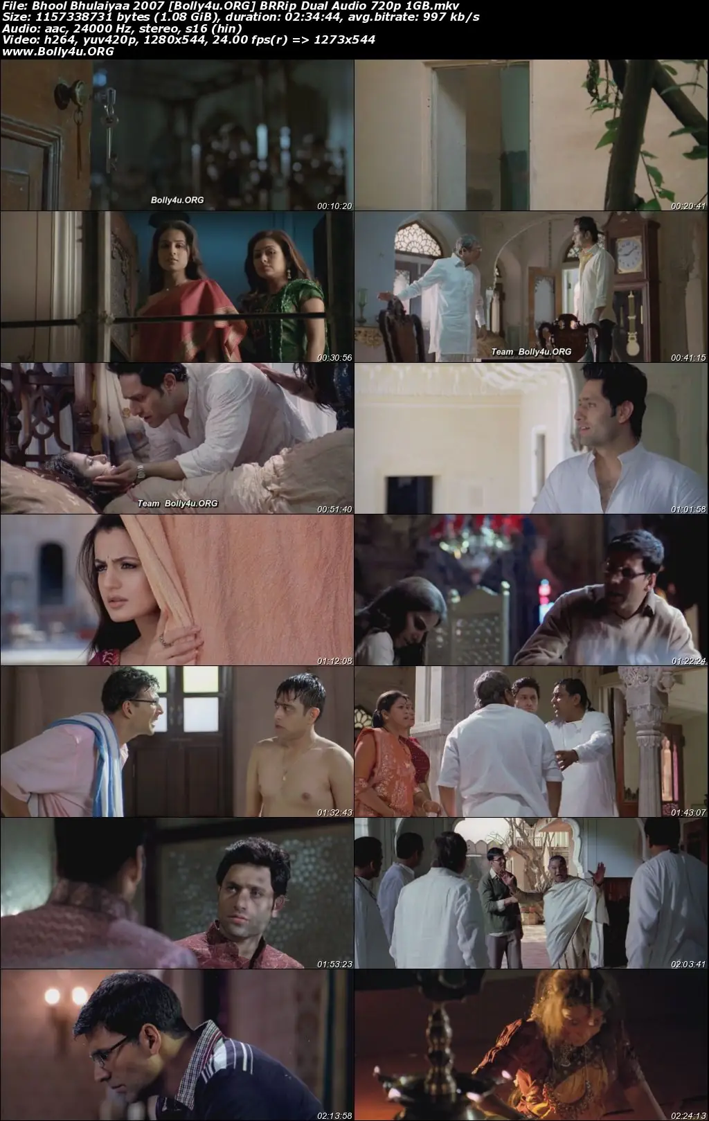 Bhool Bhulaiyaa 2007 BRRip 1GB Hindi Movie Download 720p