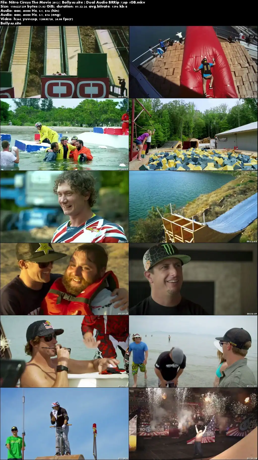Nitro Circus The Movie 2012 BRRip 350MB Hindi Dual Audio 480p download