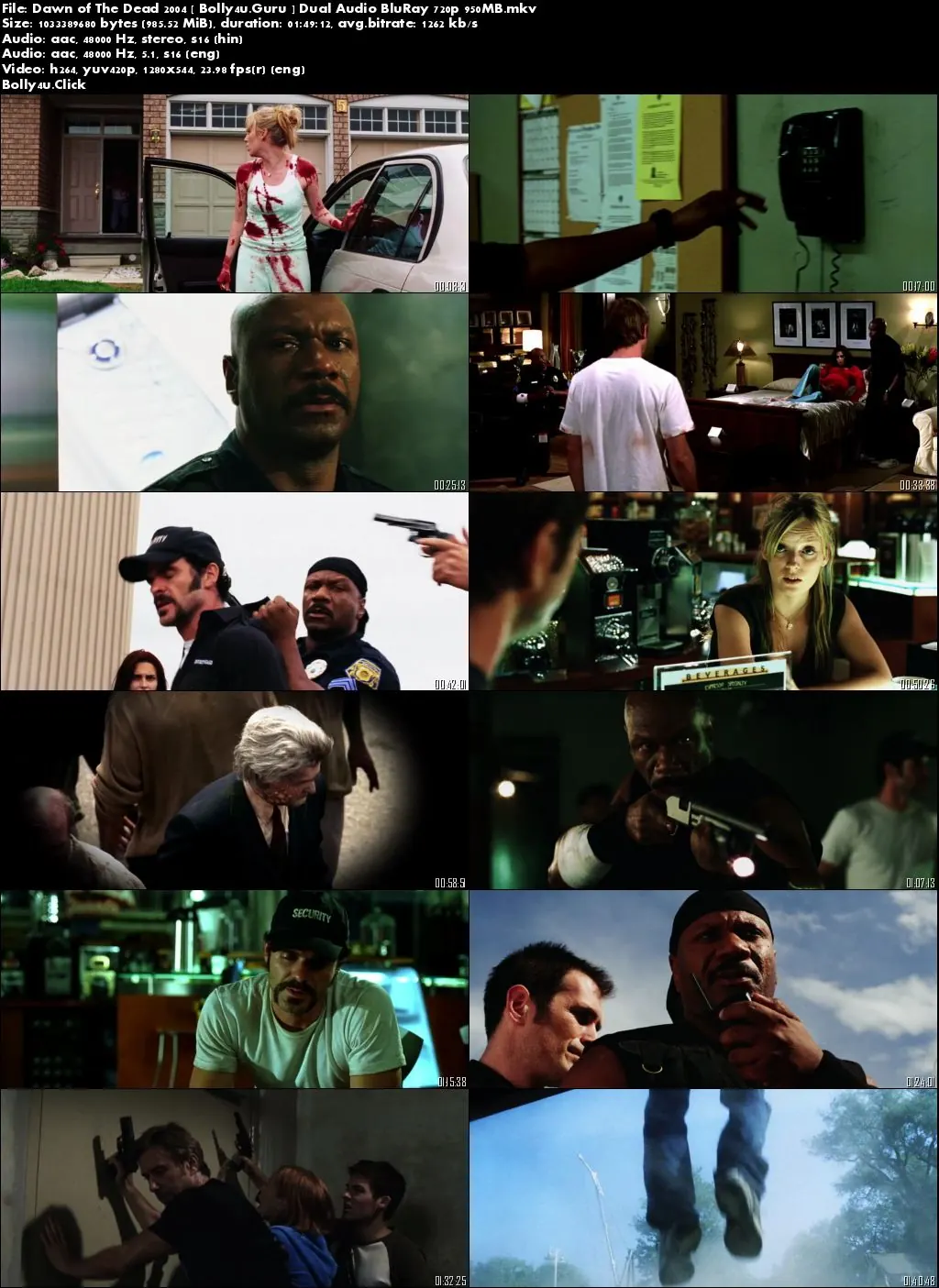 Dawn of The Dead 2004 BRRip 950Mb Hindi Dual Audio 720p Download