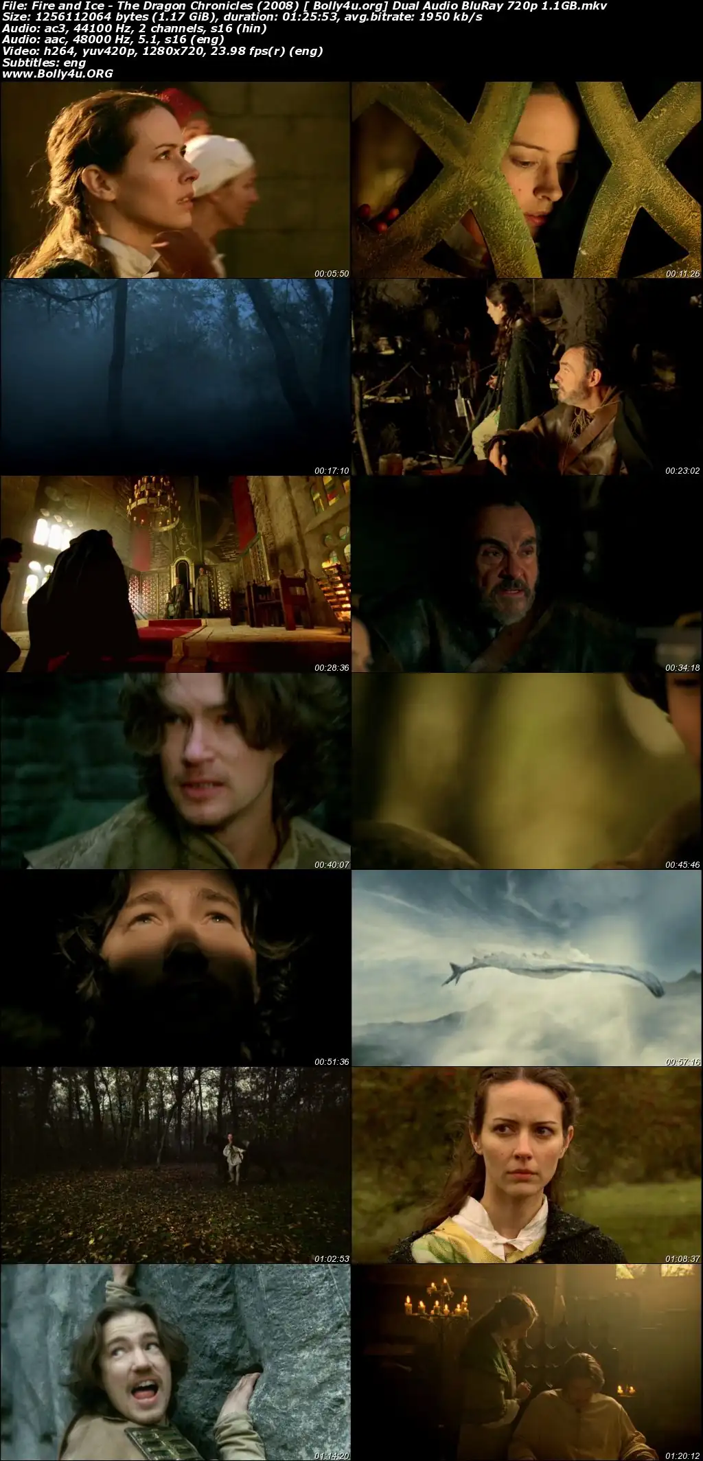 Fire and Ice The Dragon Chronicles 2008 BluRay 1.1Gb Hindi Dual Audio 720p Download