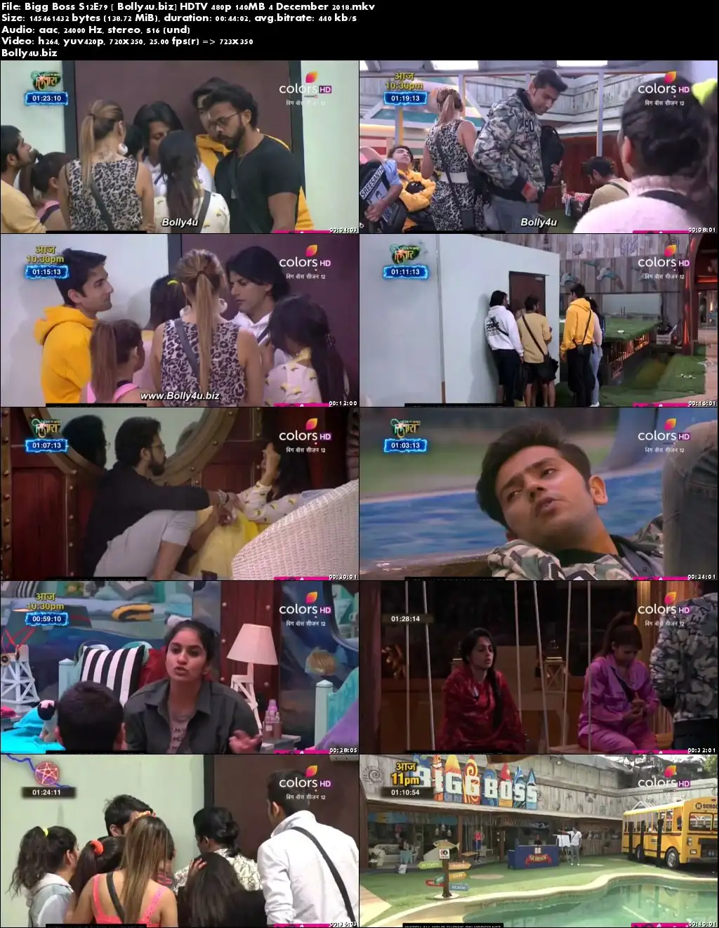 Bigg Boss S12E79 HDTV 480p 140MB 04 December 2018 Download Bigg Boss S12E79 HDTV 480p 140MB 04 December 2018 Download
